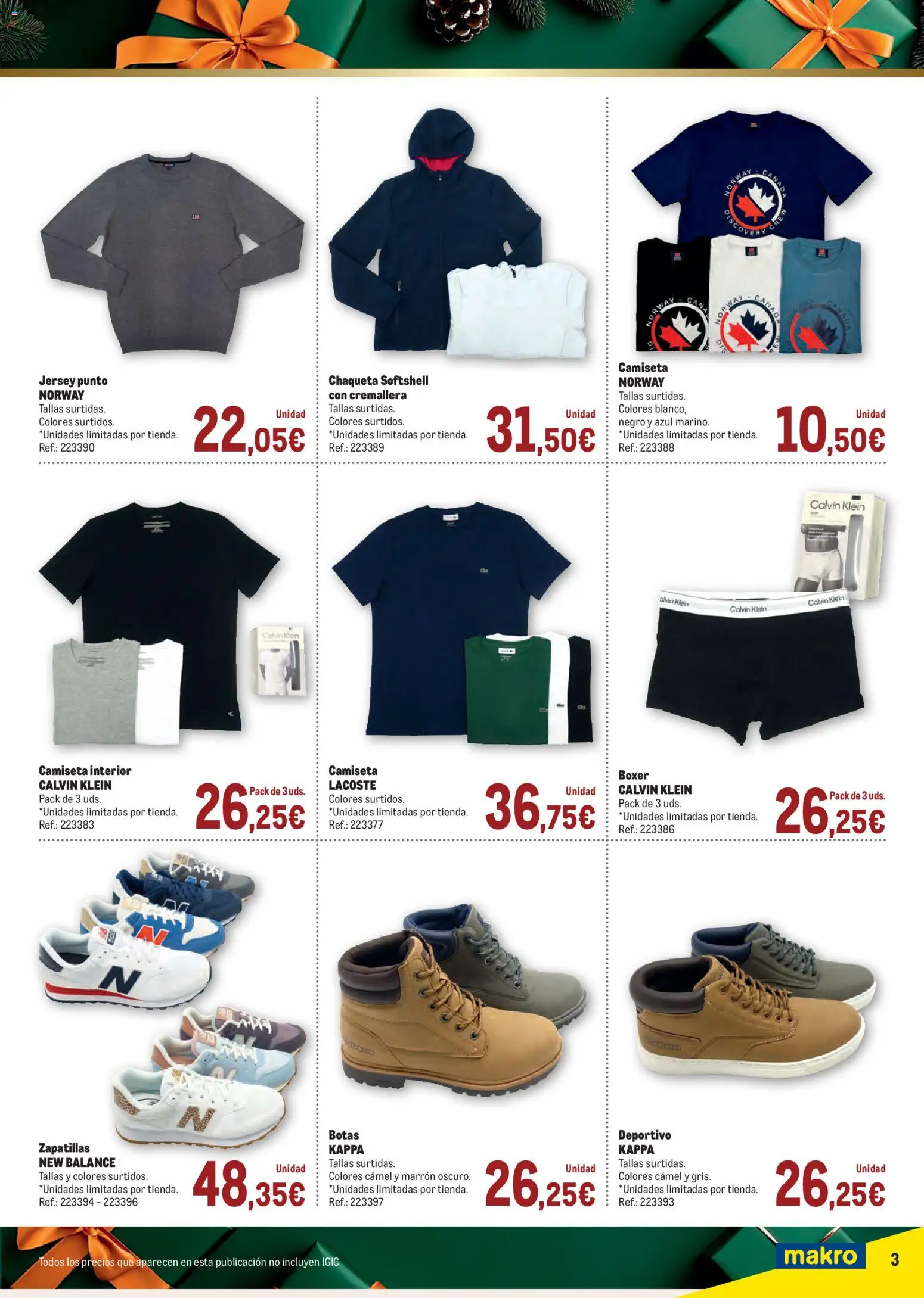 Makro - Ideas Regalos Canarias │ válido desde el 24.11.2025 | Página: 3 | Productos: Chaqueta, Botas, Zapatillas