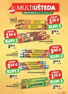 Multiušteda Studenac - Pregled kataloga iz trgovine Studenac, vrijedi od 17.12.2025 | Stranica: 21 | Proizvodi: Papir za pečenje