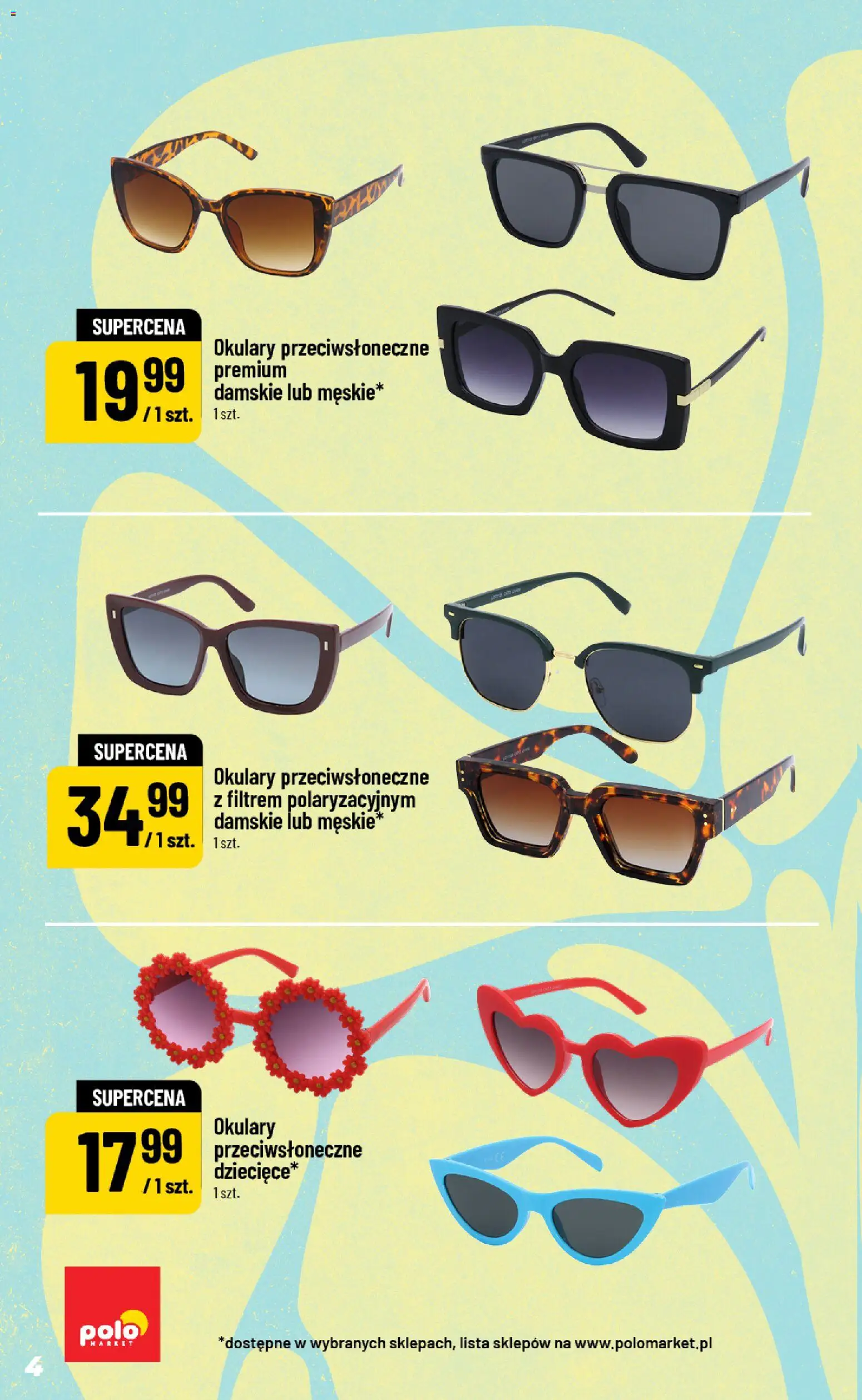 POLOmarket gazetka - Inspirujący Tydzień od 22.04.2026 | Strona: 4 | Produkty: Okulary, Okulary przeciwsłoneczne