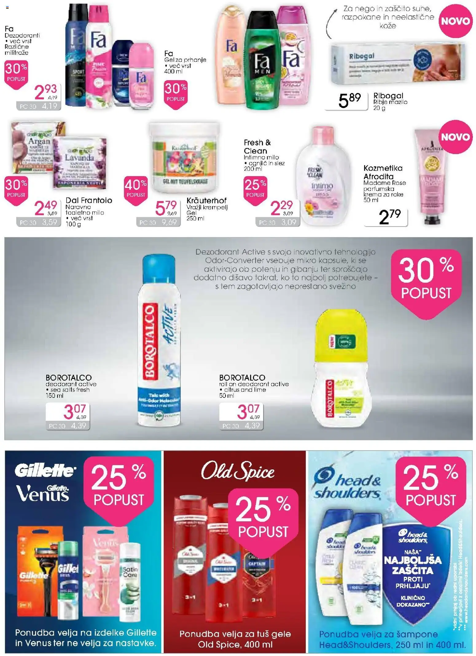 Novi Tuš drogerija katalog ponudbe – veljaven od 12.11.2025 | Stran: 7 | Izdelki: Gel za prhanje, Intimno milo, Krema, Deodorant
