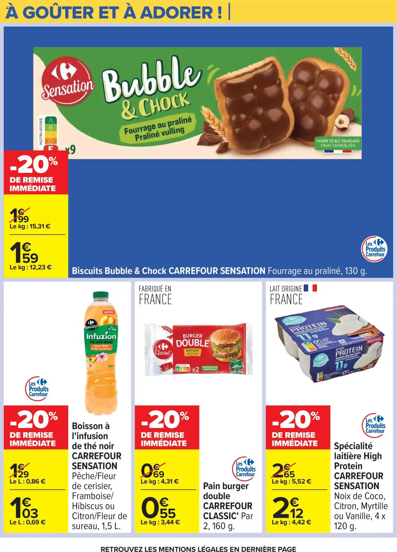 {H1} | Page: 4 | Produits: Farine de ble, Pain, Noix, Biscuits