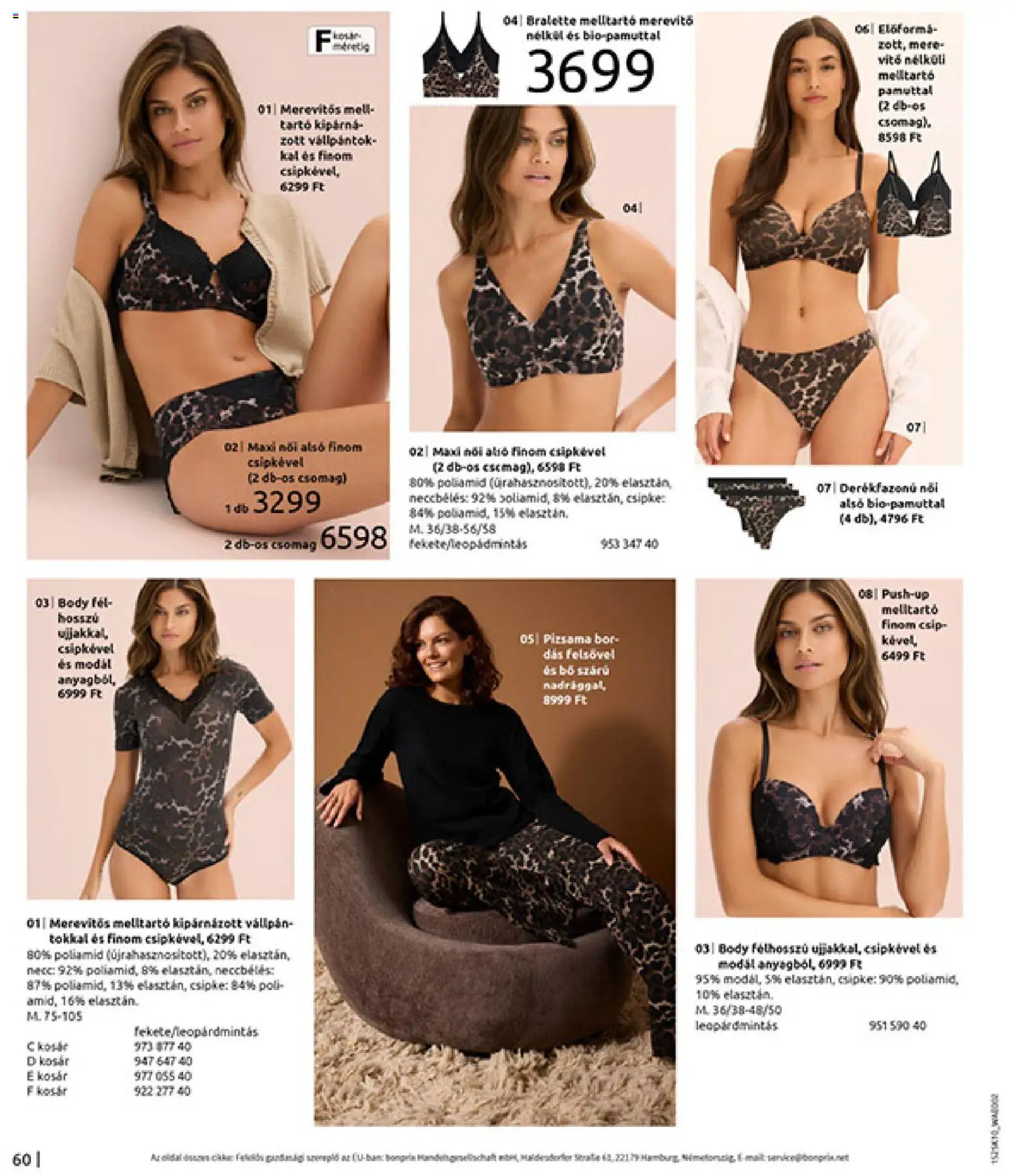 Bonprix akciós ujság - amely érvényes a következő dátumtól: 04.11.2025 | Oldal: 62 | Termékek: Női alsó, Body, Bor, Melltartó