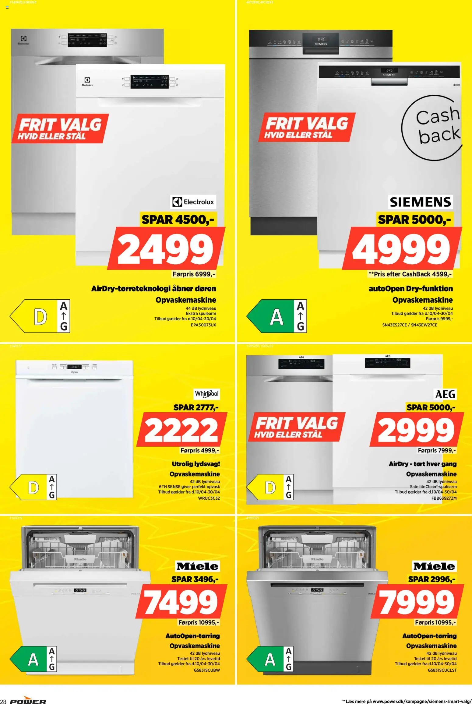Power tilbudsavis – gyldig fra 10.04.2026 | Side: 28 | Produkter: Opvaskemaskine