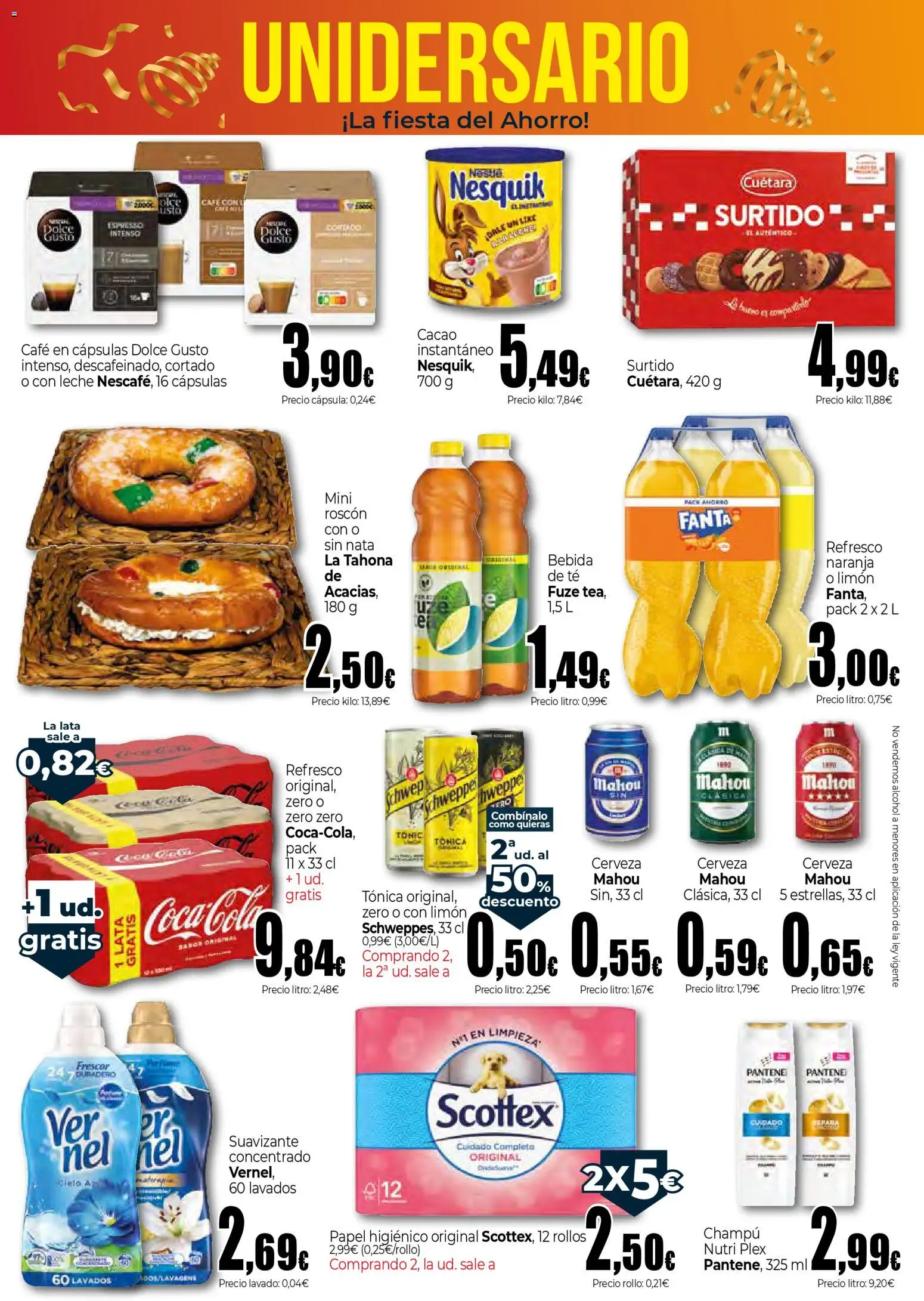 Unide - La fiesta de ahorro Super │ válido desde el 23.10.2025 | Página: 3 | Productos: Leche, Café, Cerveza, Suavizante