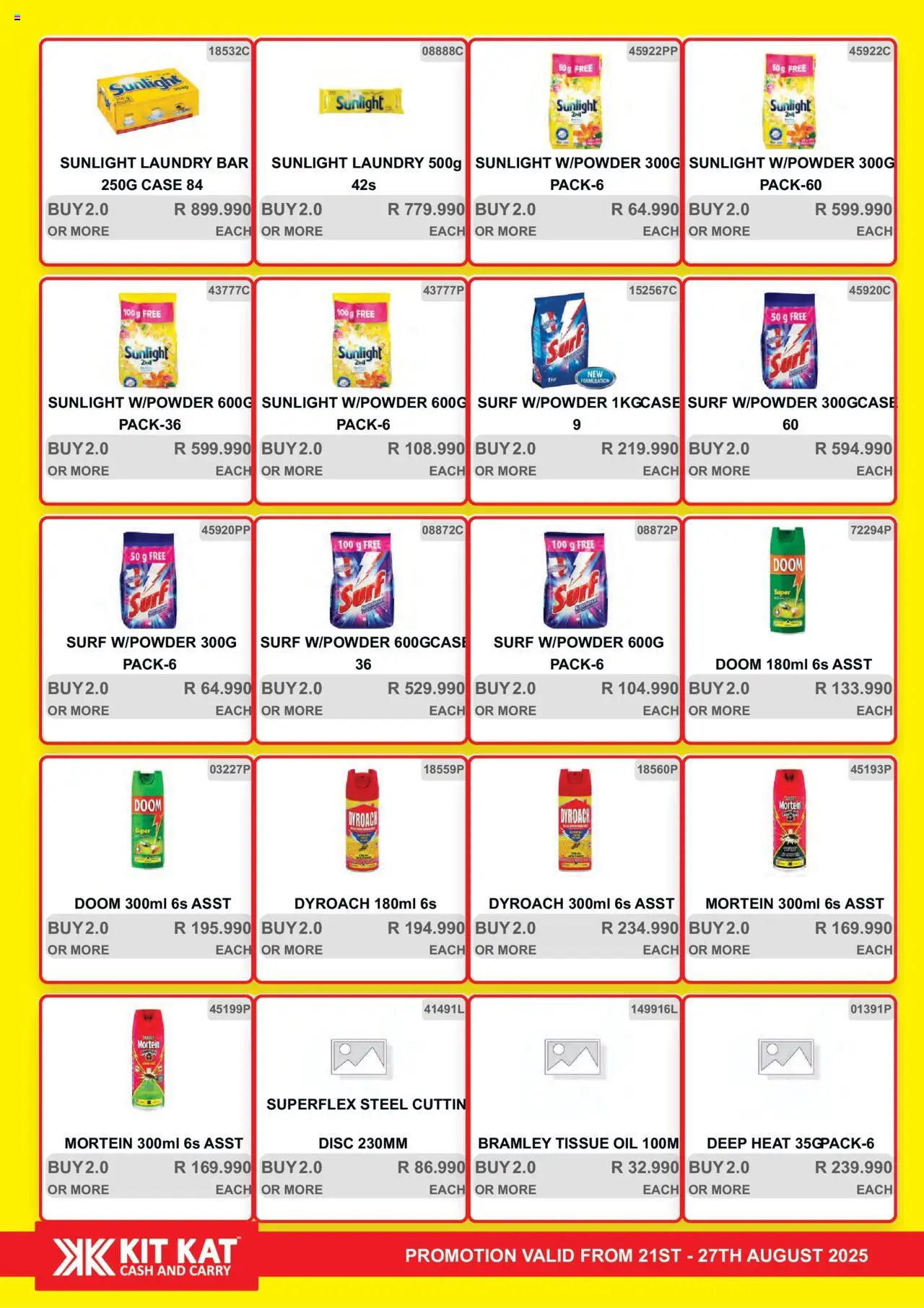 KIT KAT Cash & Carry Weekly Traders Special │ valid from 21.08.2025 | Page: 28 | Products: Tissue oil, Case, Oil