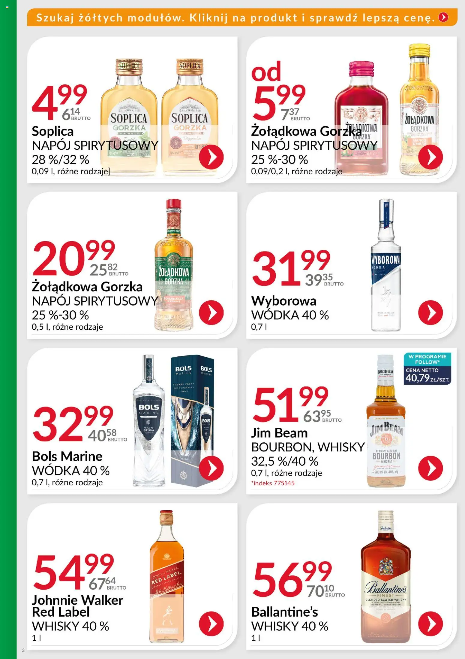 Eurocash Gazetka - Ofensywa Cenowa Alkoholowa od 01.12.2025 | Strona: 3 | Produkty: Mango, Jim Beam, Mięta, Wódka