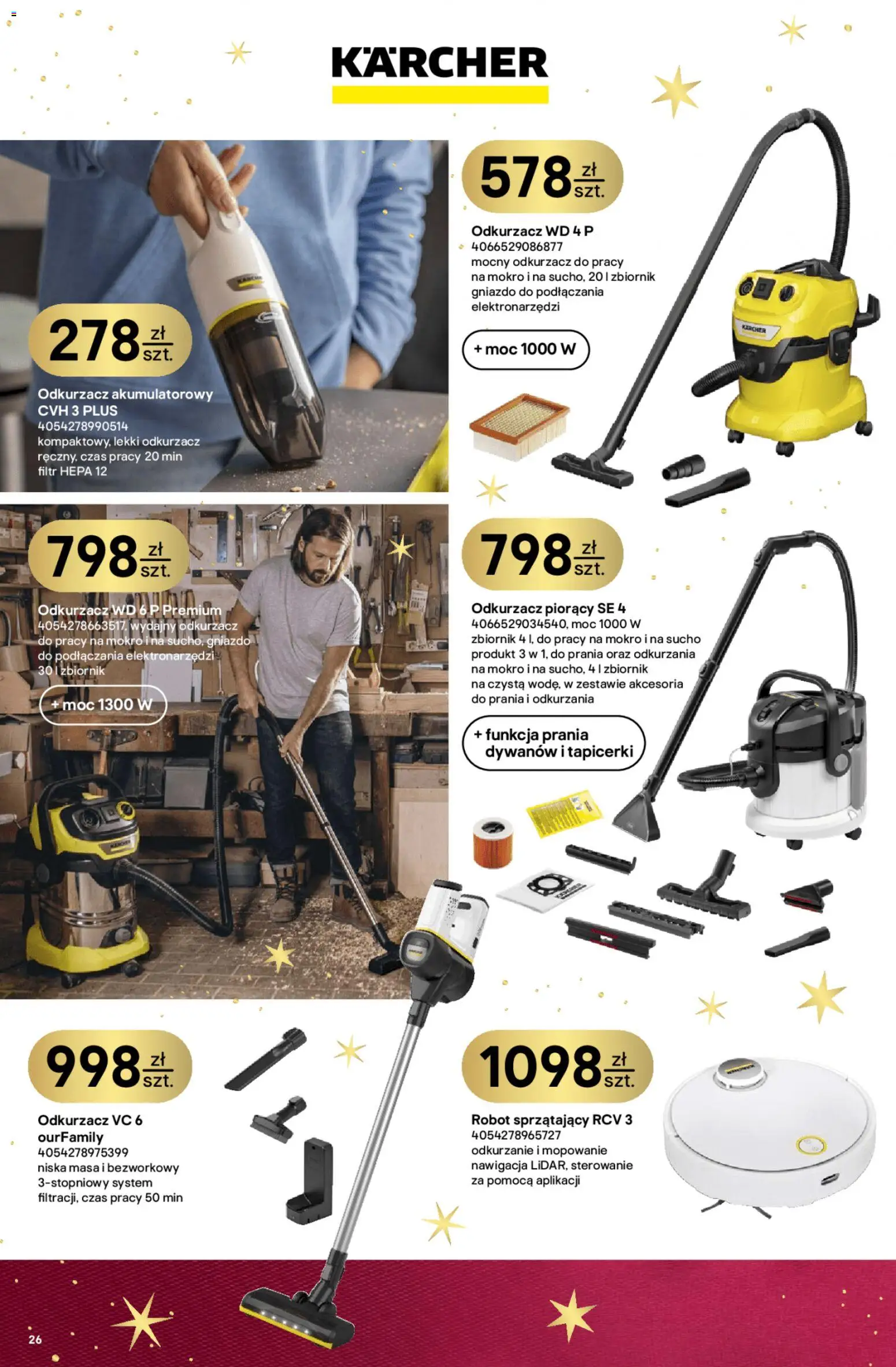 Castorama Gazetka od 03.12.2025 | Strona: 26 | Produkty: Odkurzacz, Robot, Nawigacja, Robot sprzątający