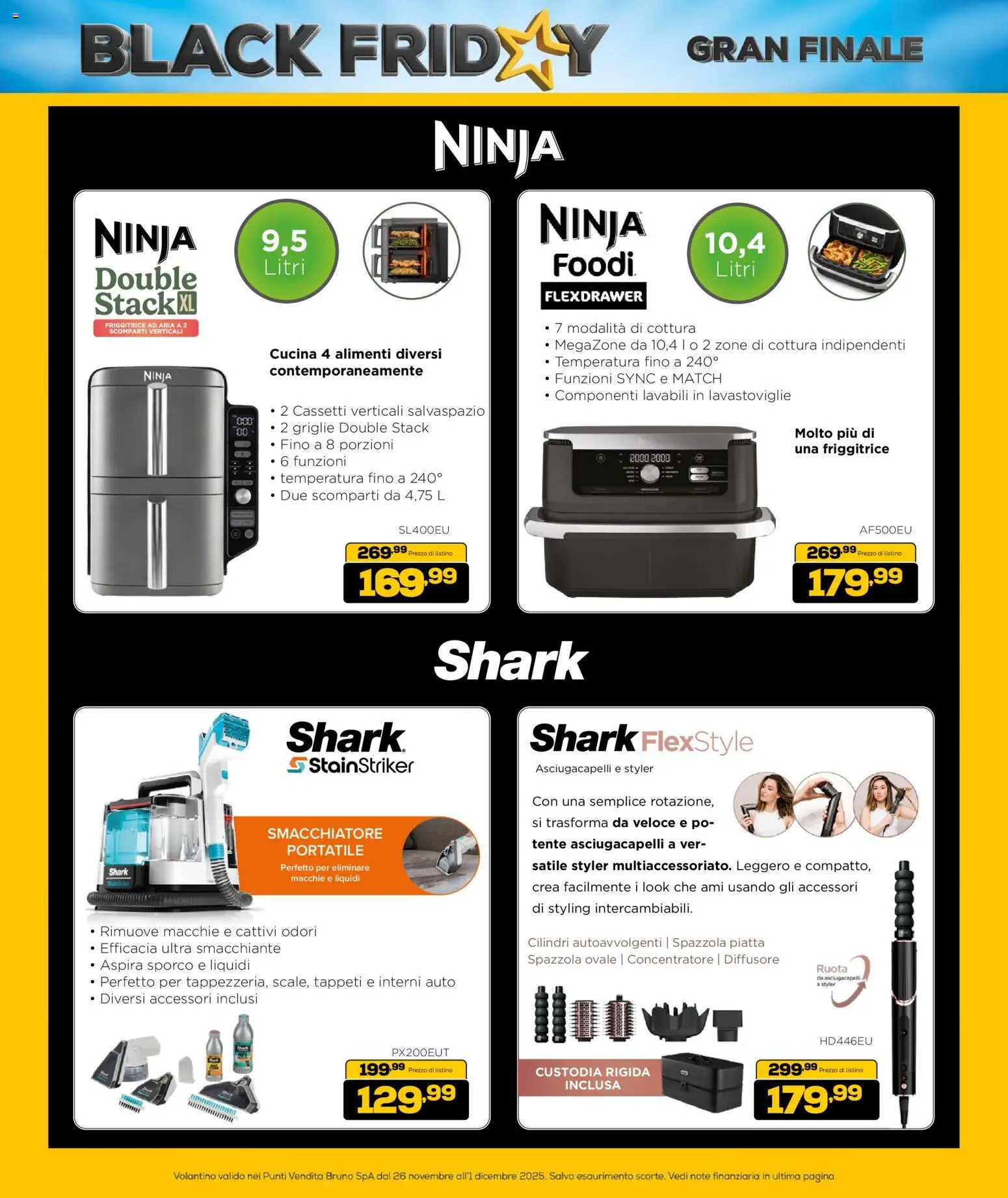 Volantino Euronics del 26.11.2025 | Pagina: 17 | Prodotti: Spazzola, Friggitrice ad aria, Smacchiatore, Friggitrice