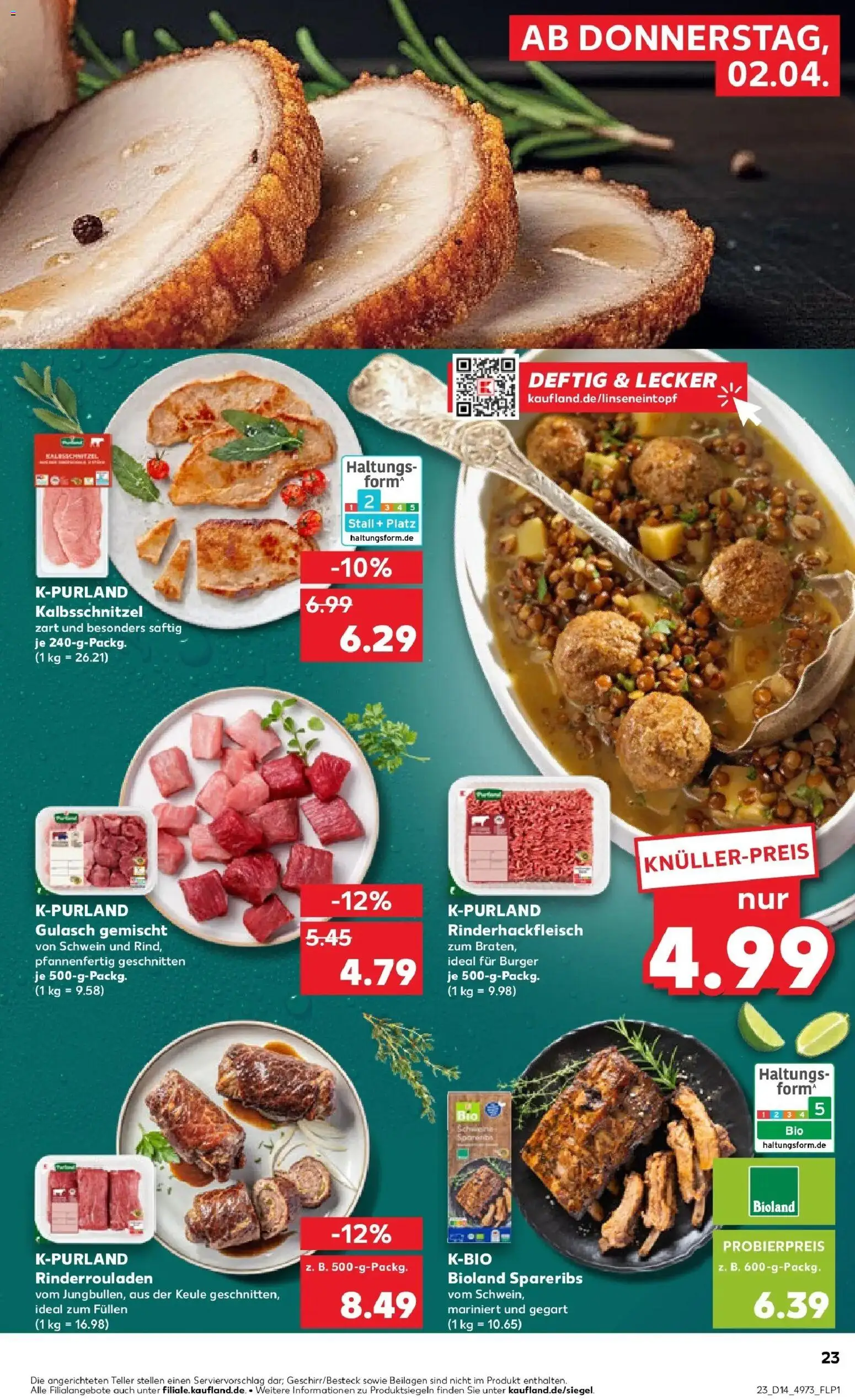 Kaufland Prospekt Hamburg	 – gültig ab 30.03.2026 | Seite: 37 | Produkte: Rinderrouladen, Burger, Gulasch