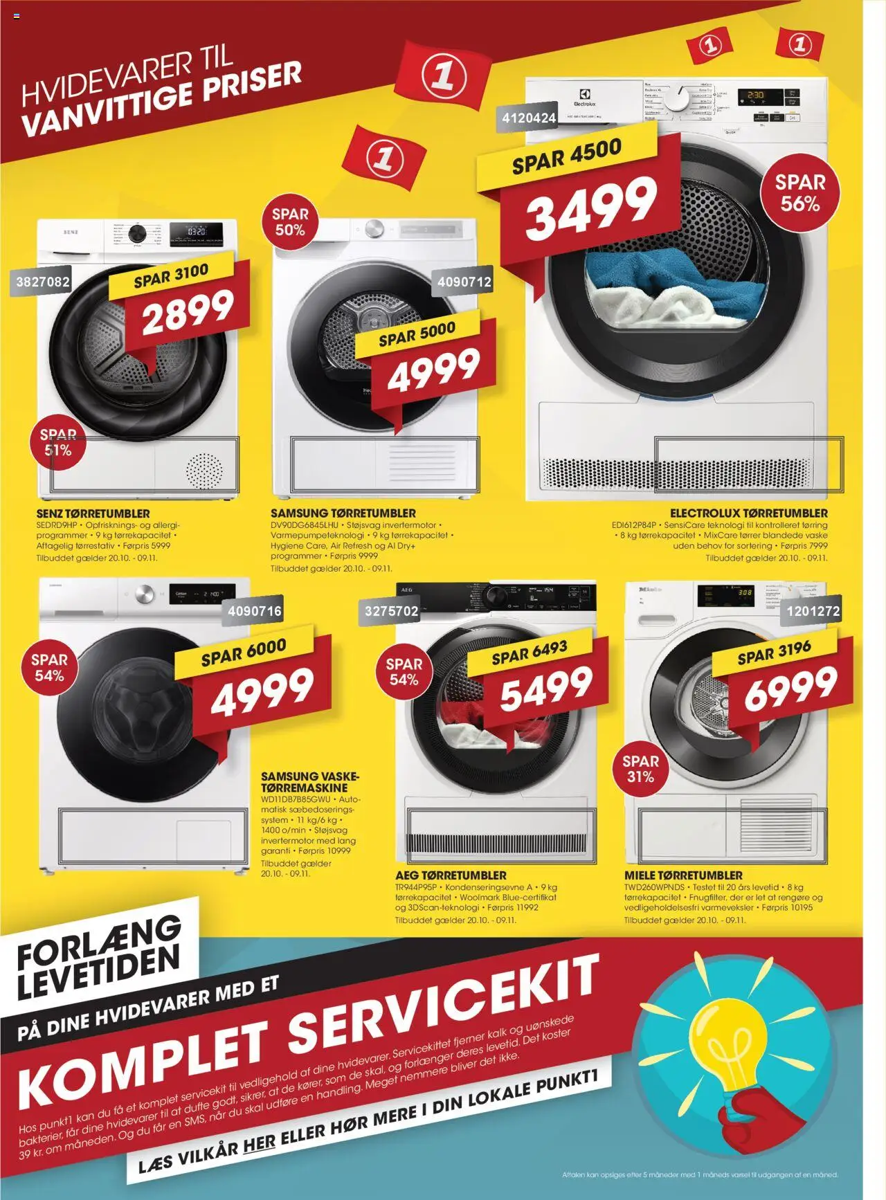Punkt1 tilbudsavis – gyldig fra 20.10.2025 | Side: 3 | Produkter: Æg, Søm, Tørretumbler