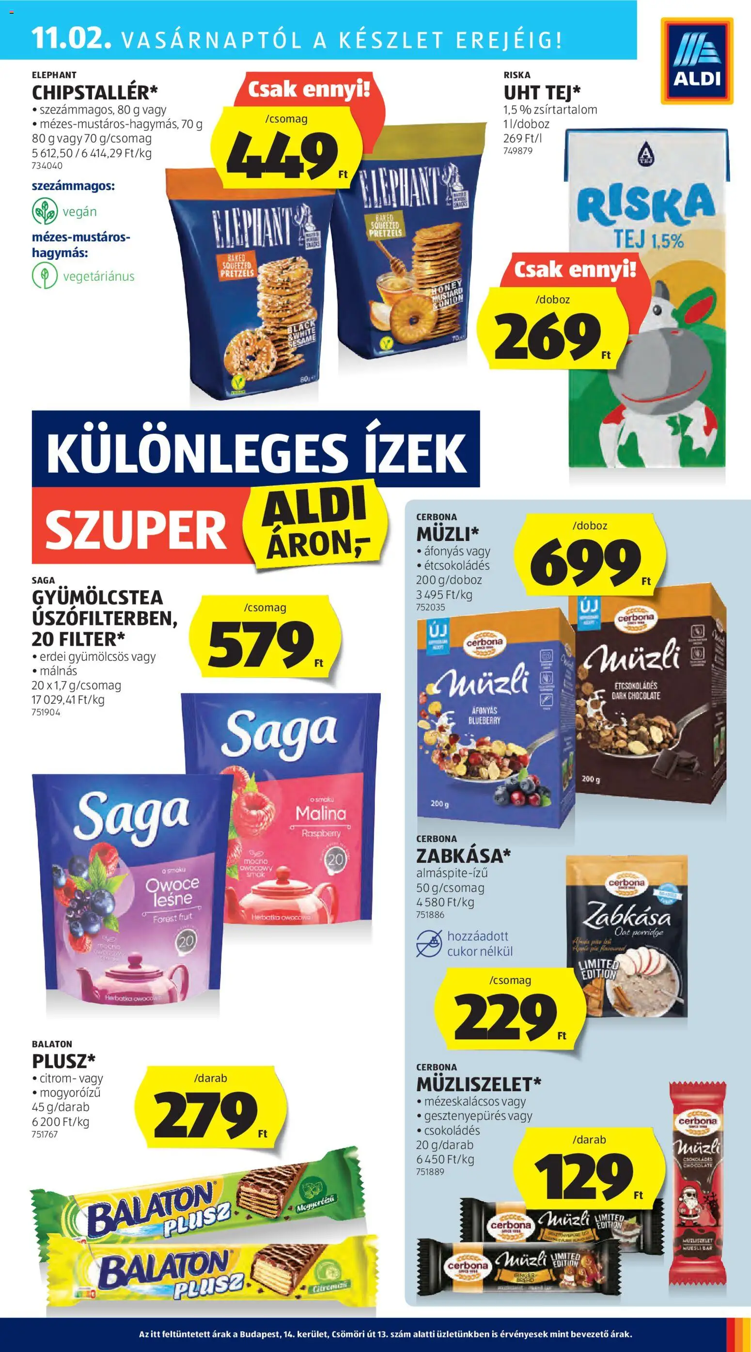 Aldi akciós ujság - amely érvényes a következő dátumtól: 30.10.2025 | Oldal: 41 | Termékek: Müzli, Gyümölcstea, Vegán, Citrom