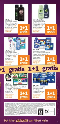 Albert Heijn folder week  / de la semaine 52 - Voorbeeld van een folder van Albert Heijn, geldig van 27.12.2025 | Pagina: 25 | Producten: Papier, Batterijen, Shampoo, Tandpasta