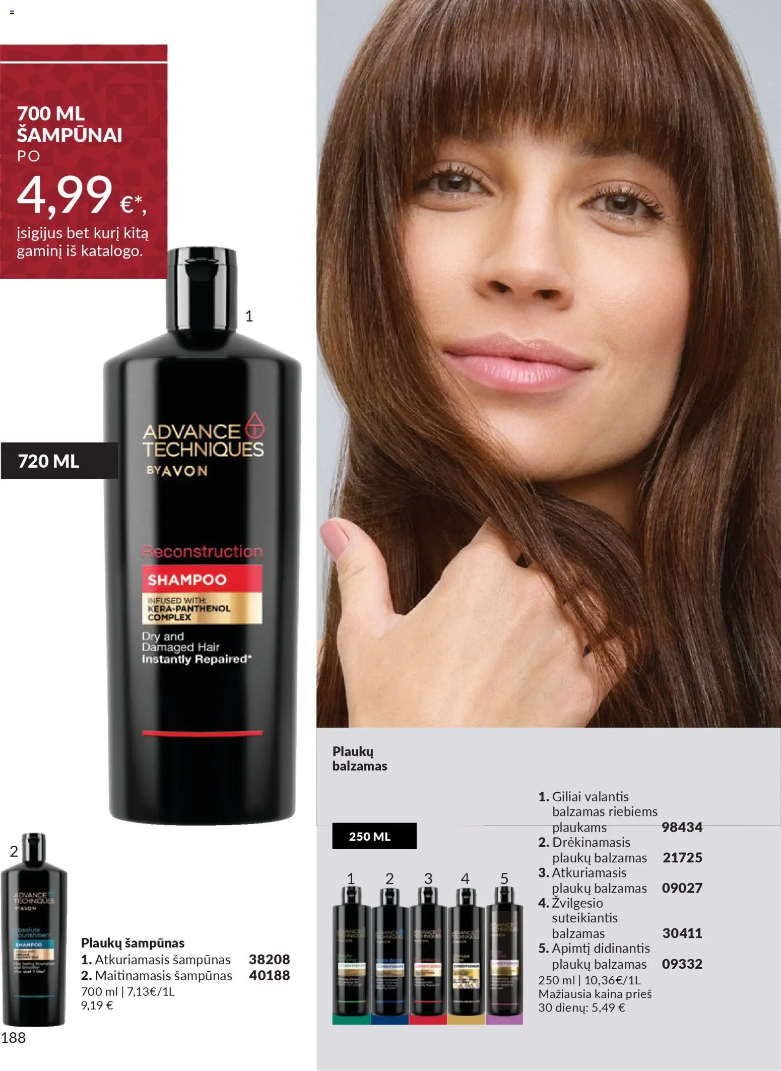 AVON akcijos nuo 01.11.2025 | Puslapis: 188 | Prekių: Balzamas, Šampūnas