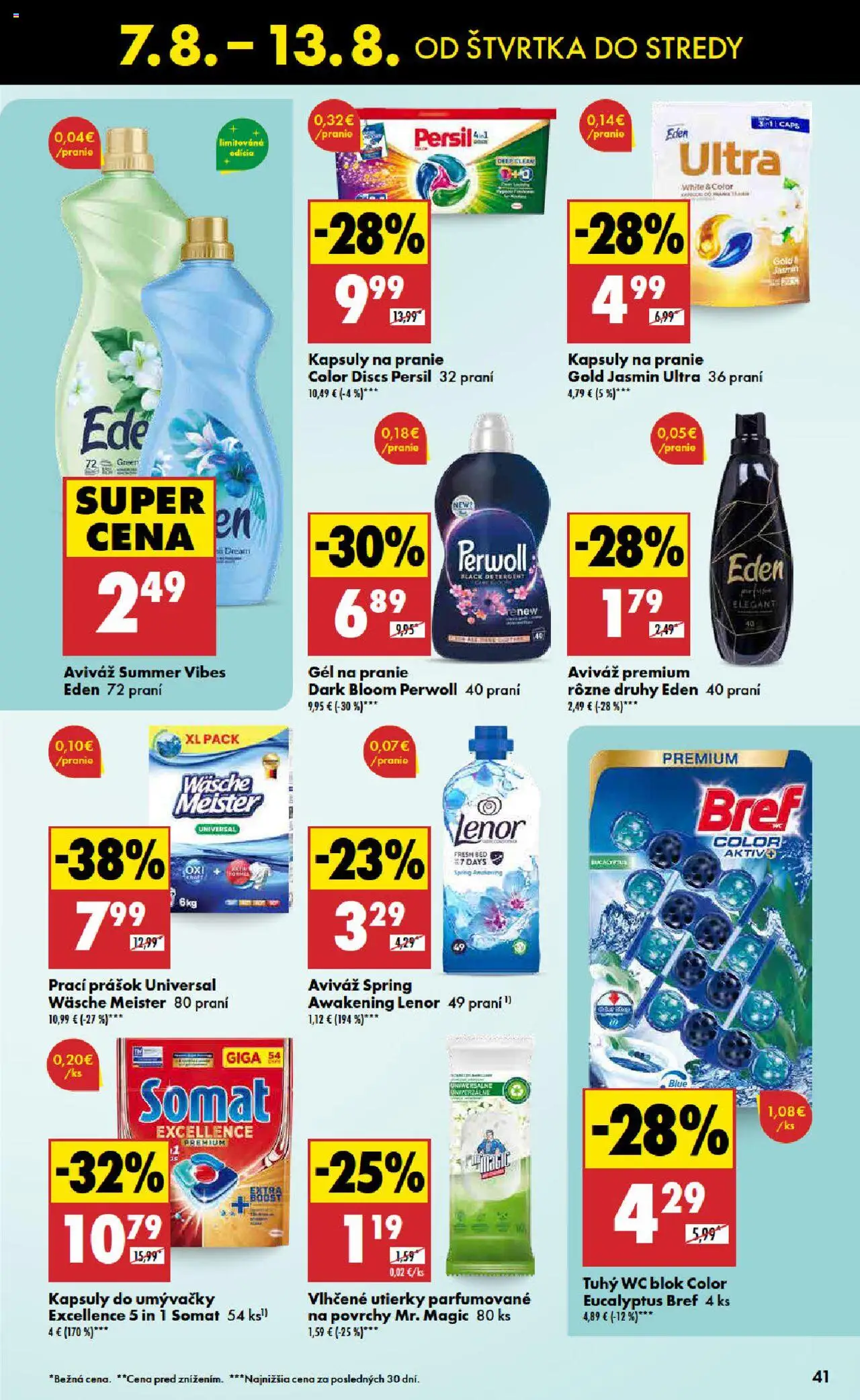 Biedronka leták │ platný od 07.08.2025 | Strana: 41 | Produkty: Persil, Perwoll, Prací prášok, Wc blok