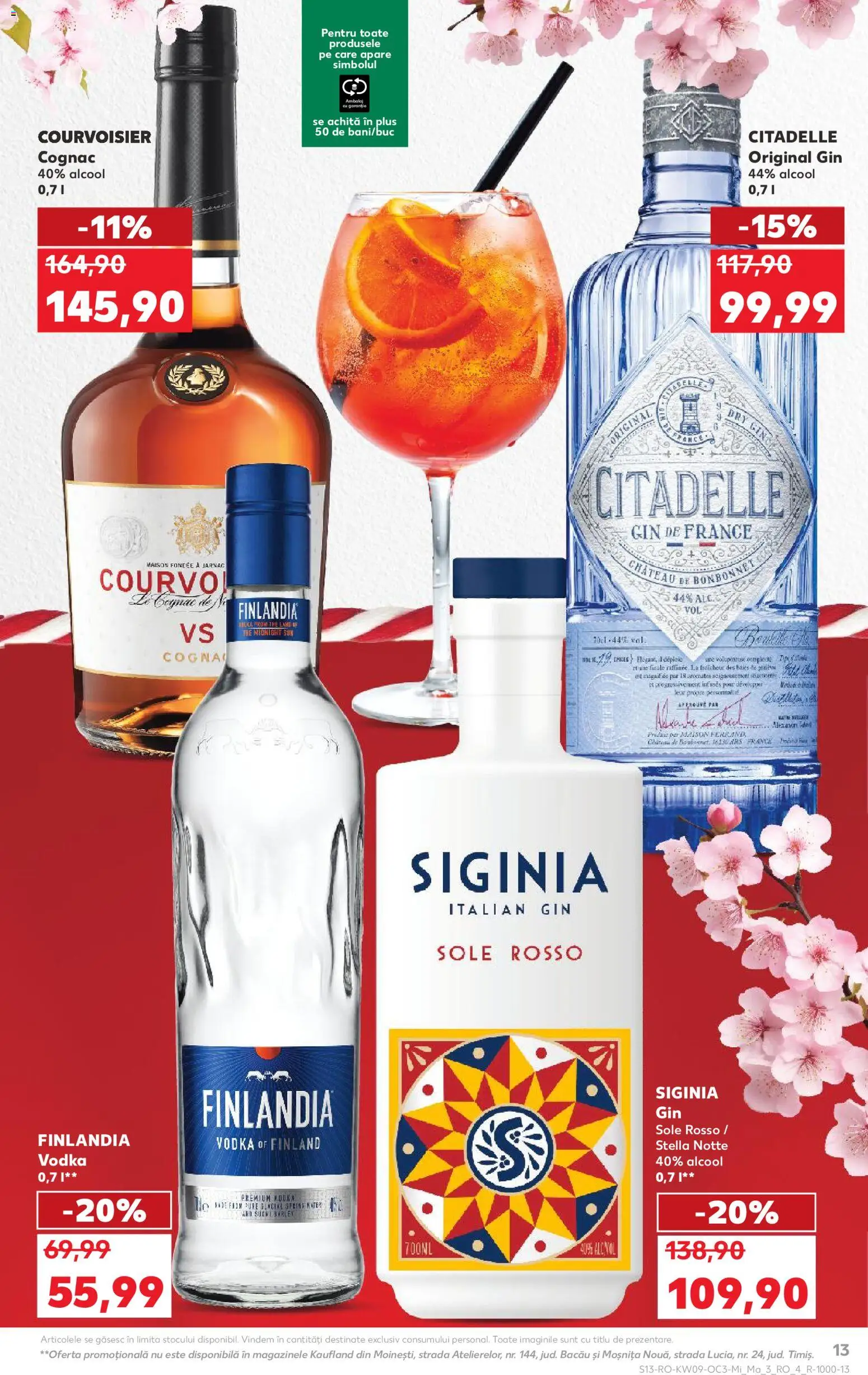 Kaufland RO akciós ujság - amely érvényes a következő dátumtól: 25.02.2026 | Oldal: 13 | Termékek: Gin, Vodka