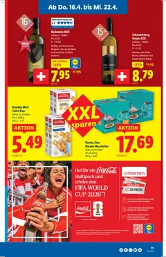 Lidl aktionen ab 16.04.2026 gültig | Seite: 11 | Produkte: Butter, Wein, Fisch, Früchte