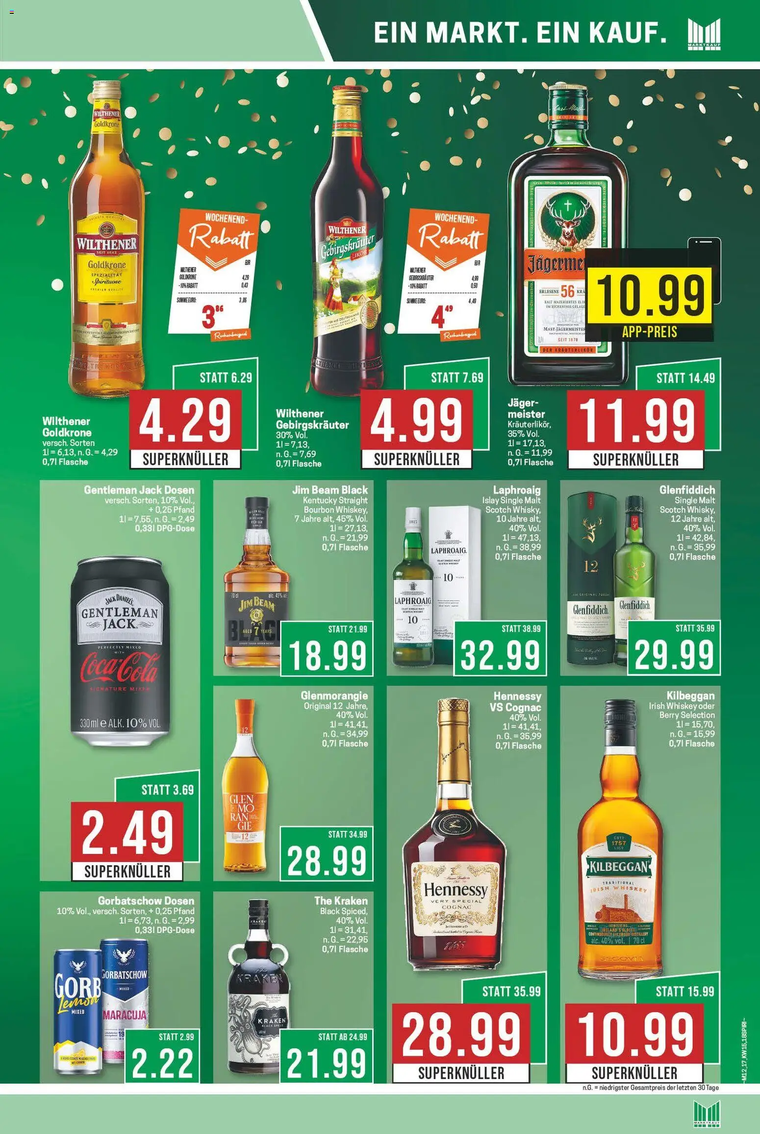 Marktkauf Prospekt 	 – gültig ab 16.03.2026 | Seite: 17 | Produkte: Wilthener, Wilthener gebirgskrauter, Jägermeister, Whiskey