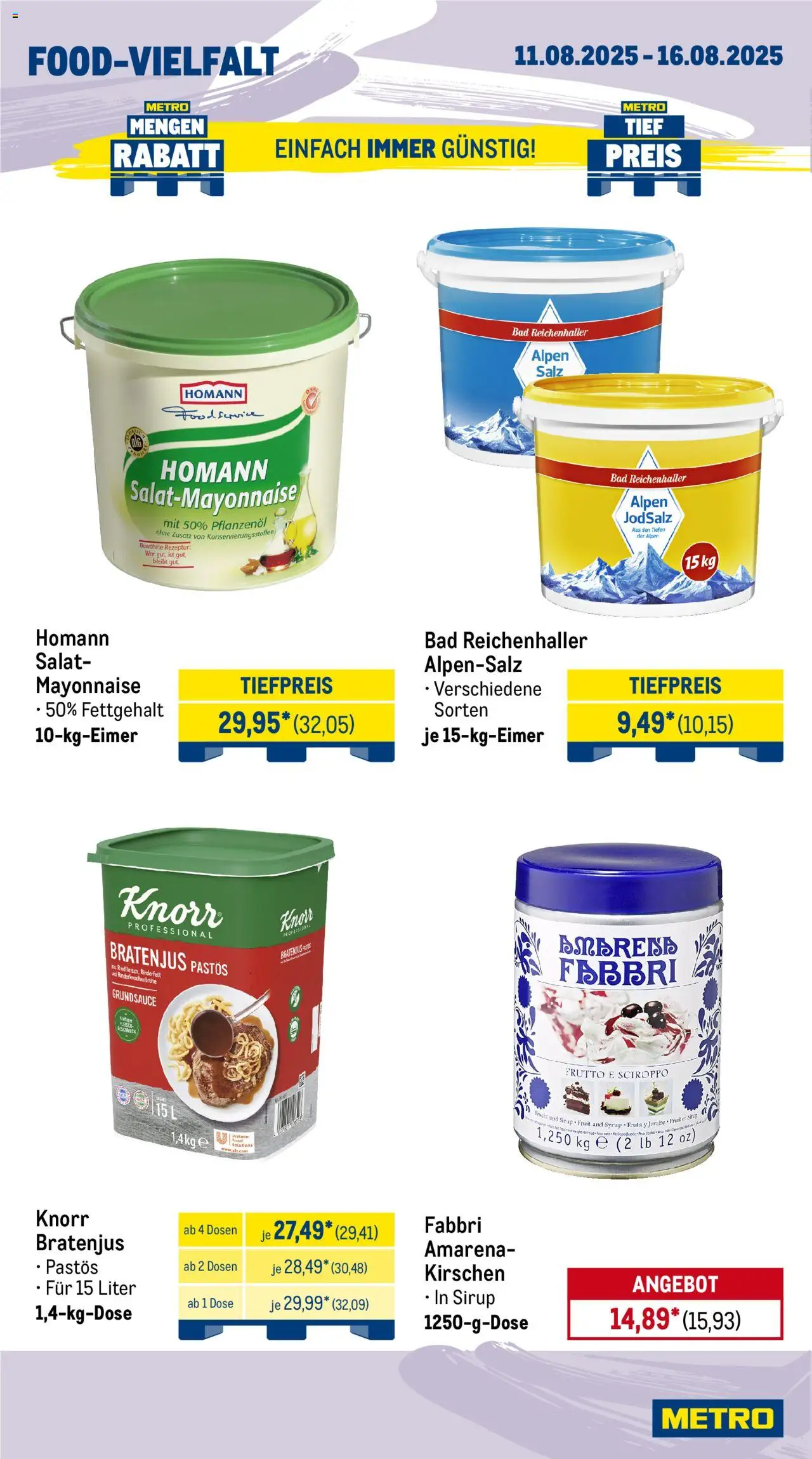 Metro Wochen-Angebote Gastro - gültig ab dem 11.08.2025 | Seite: 14 | Produkte: Bad, Knorr, Salz, Salat