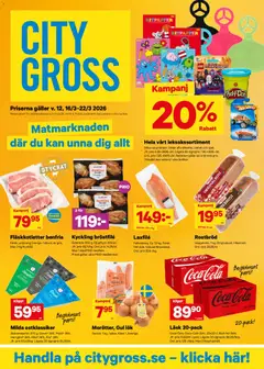 City Gross erbjudanden - Förhandsvisning av reklamblad från butik City Gross aktuell från 16.03.2026