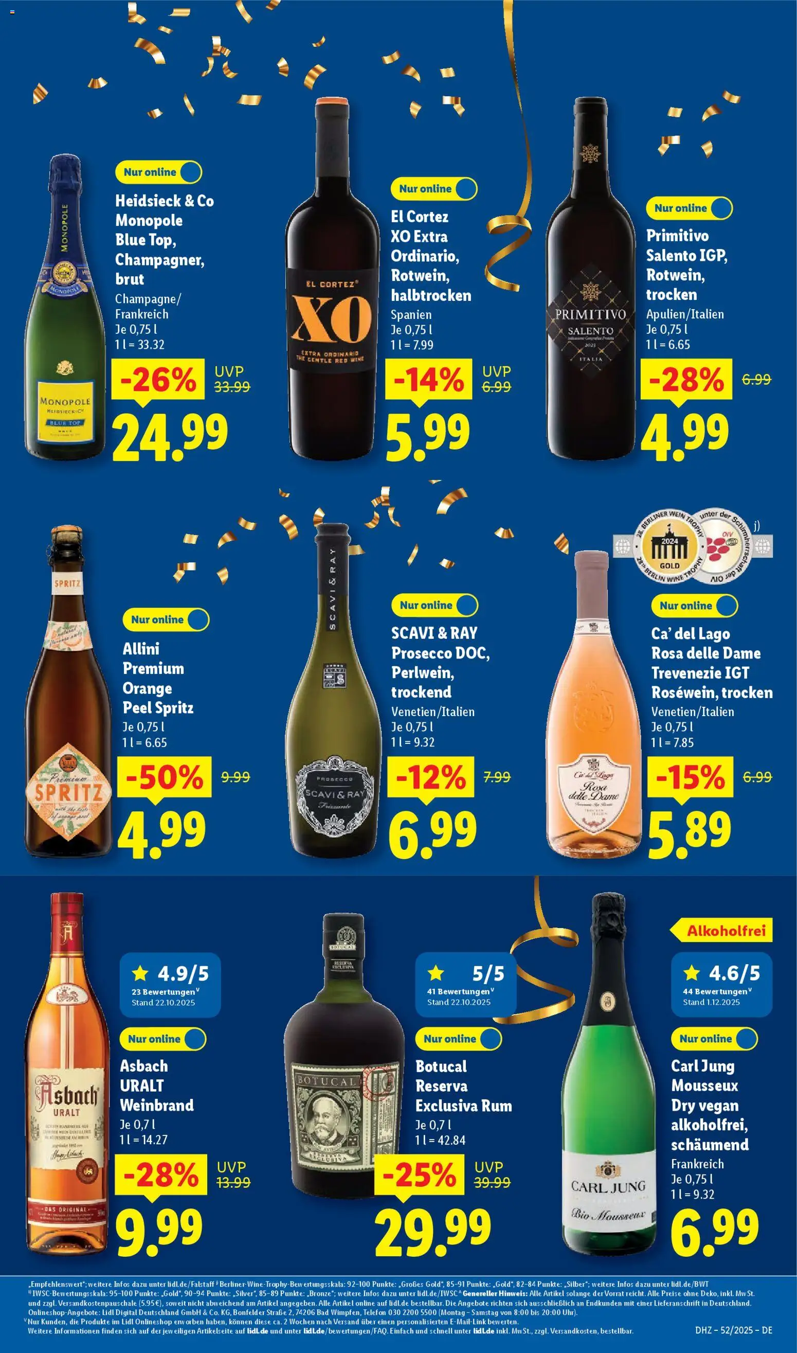 Lidl Prospekt Kornwestheim – gültig ab 22.12.2025 | Seite: 39 | Produkte: Top, Rum, Prosecco, Telefon