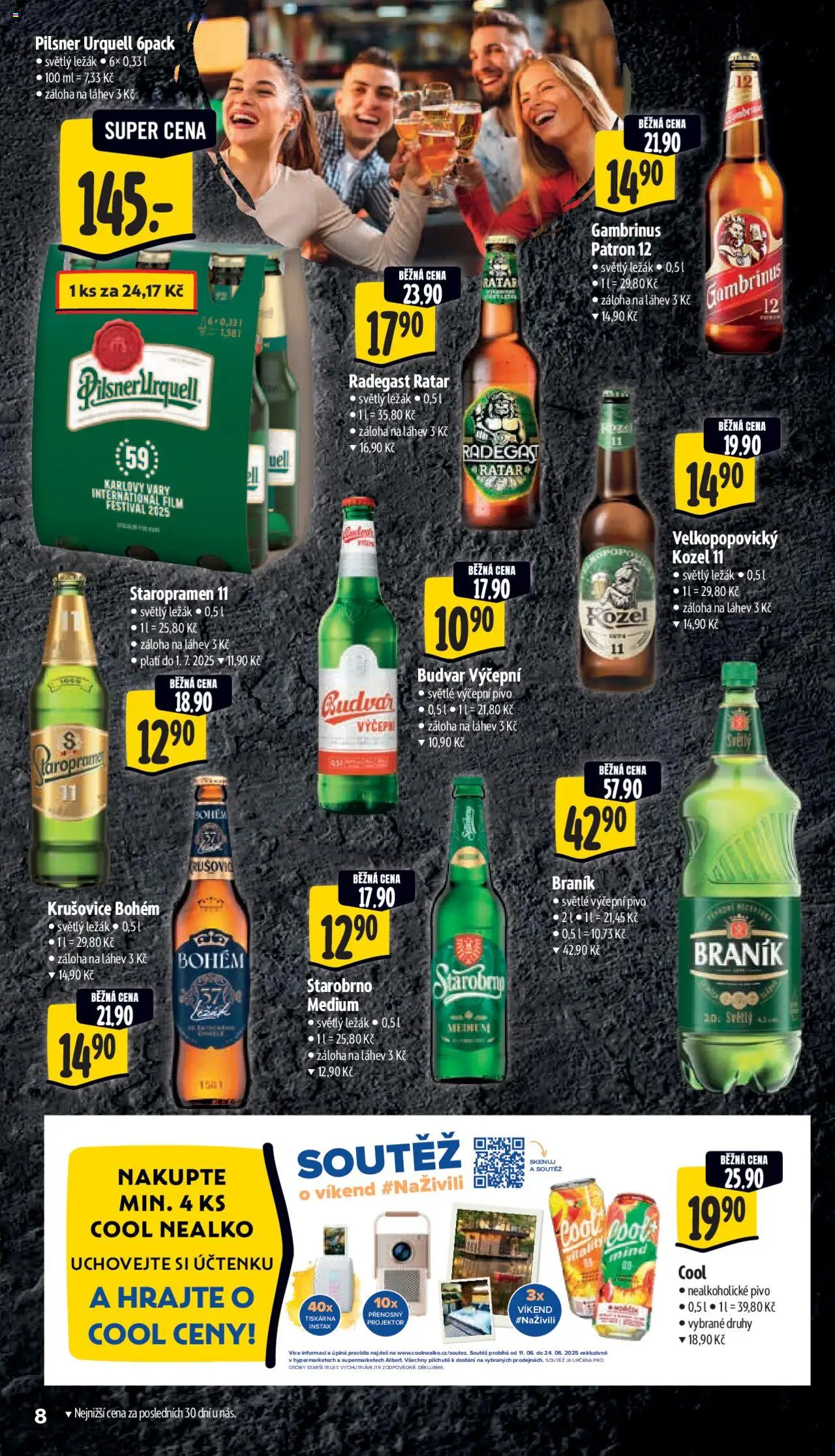 Albert leták - Supermarket od 18.06.2025 | Strana: 13 | Produkty: Budvar, Tiskárna, Projektor, Gambrinus
