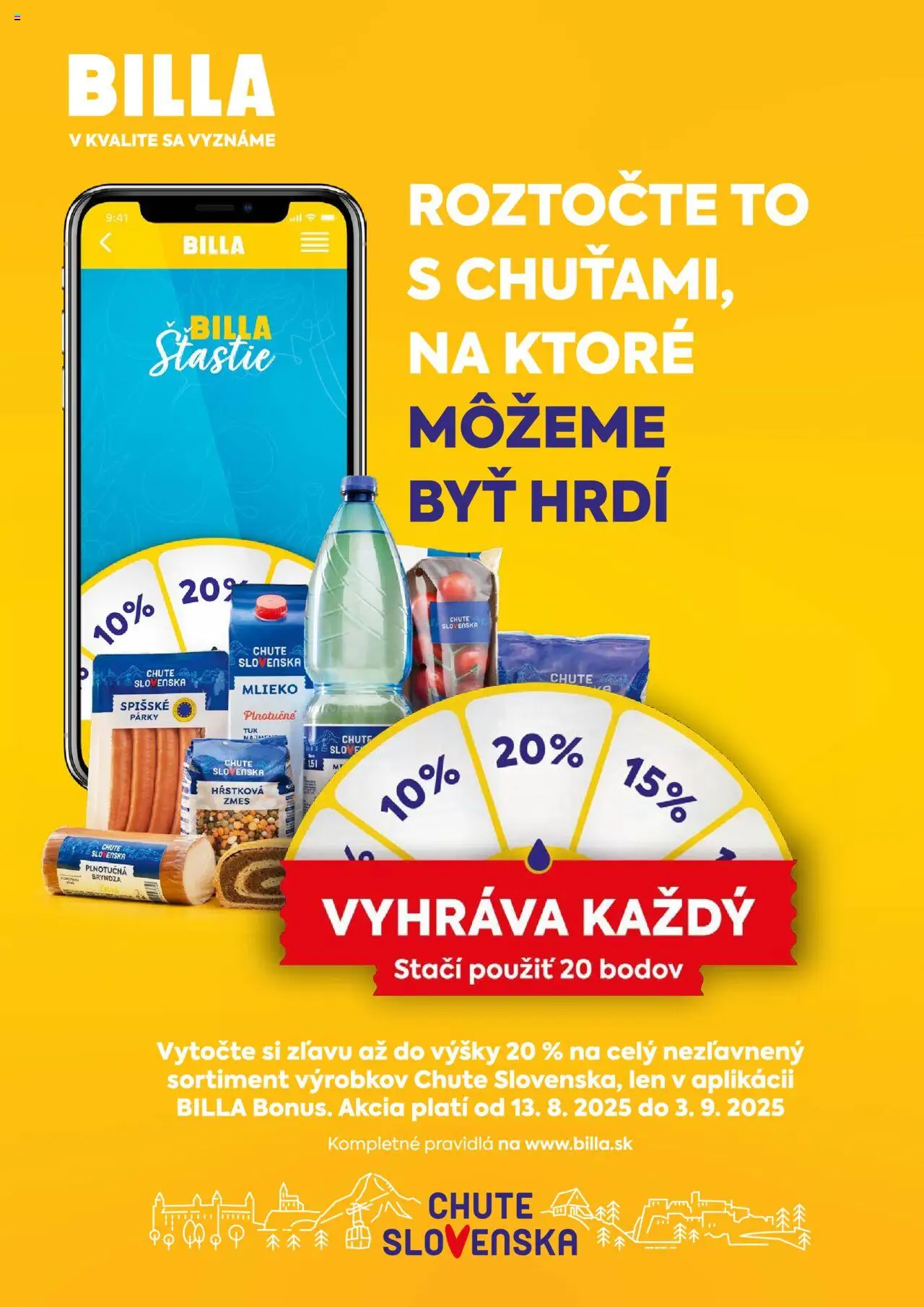 Billa chute Slovenska │ platný od 13.08.2025 | Strana: 14 | Produkty: Mlieko, Bryndza, Párky