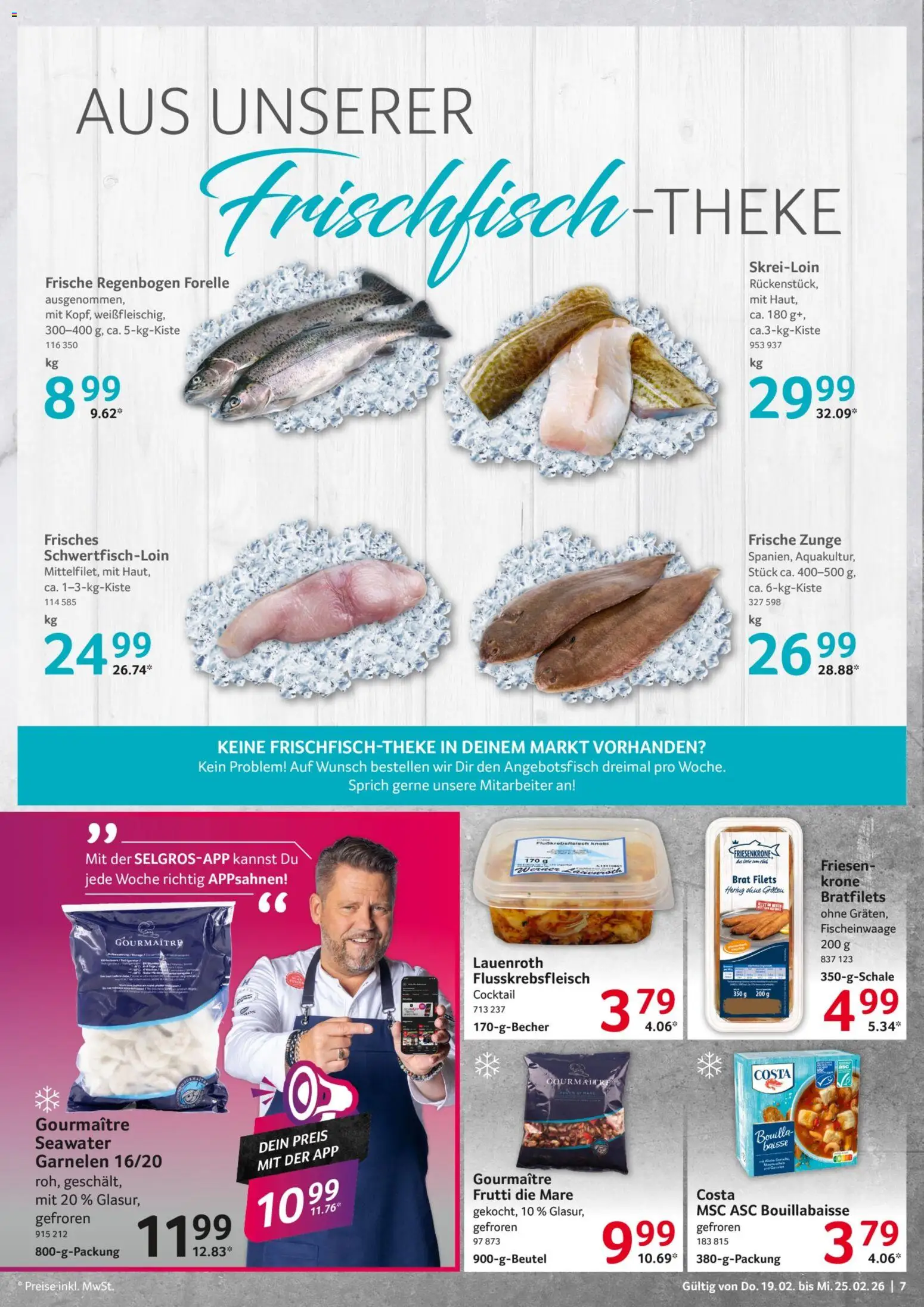 Selgros Prospekt 	 – gültig ab 19.02.2026 | Seite: 7 | Produkte: Garnelen
