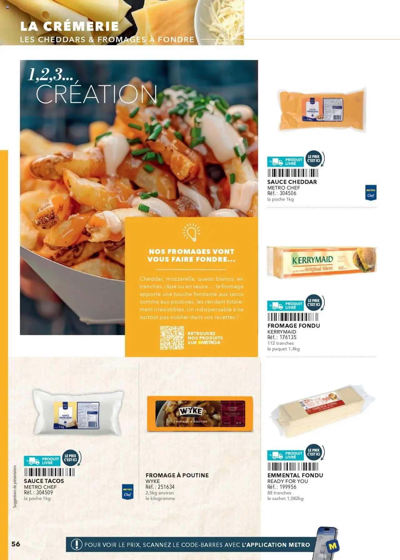  | Page: 56 | Produits: Sauce fromagère, Emmental, Fromage, Livre