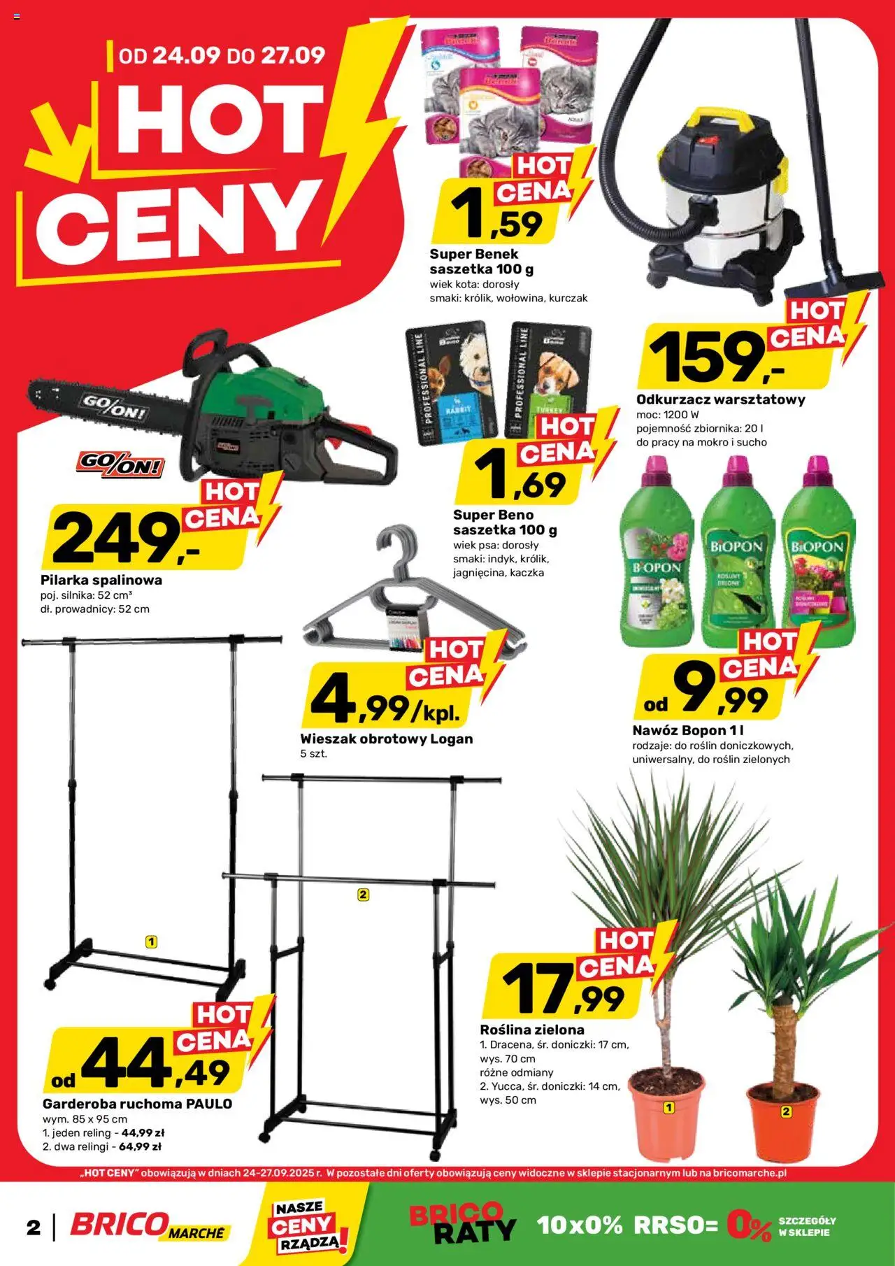 Brico Marché Gazetka od 24.09.2025 | Strona: 3 | Produkty: Odkurzacz, Odkurzacz warsztatowy, Wieszak, Doniczki