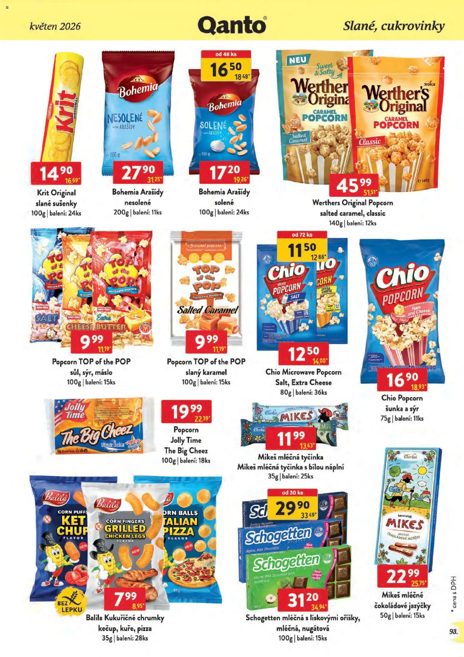 Astur & Qanto leták - Velkoobchod 05/2026 od 01.05.2026 | Strana: 93 | Produkty: Slaný karamel, Gourmet, Schogetten, Sušenky
