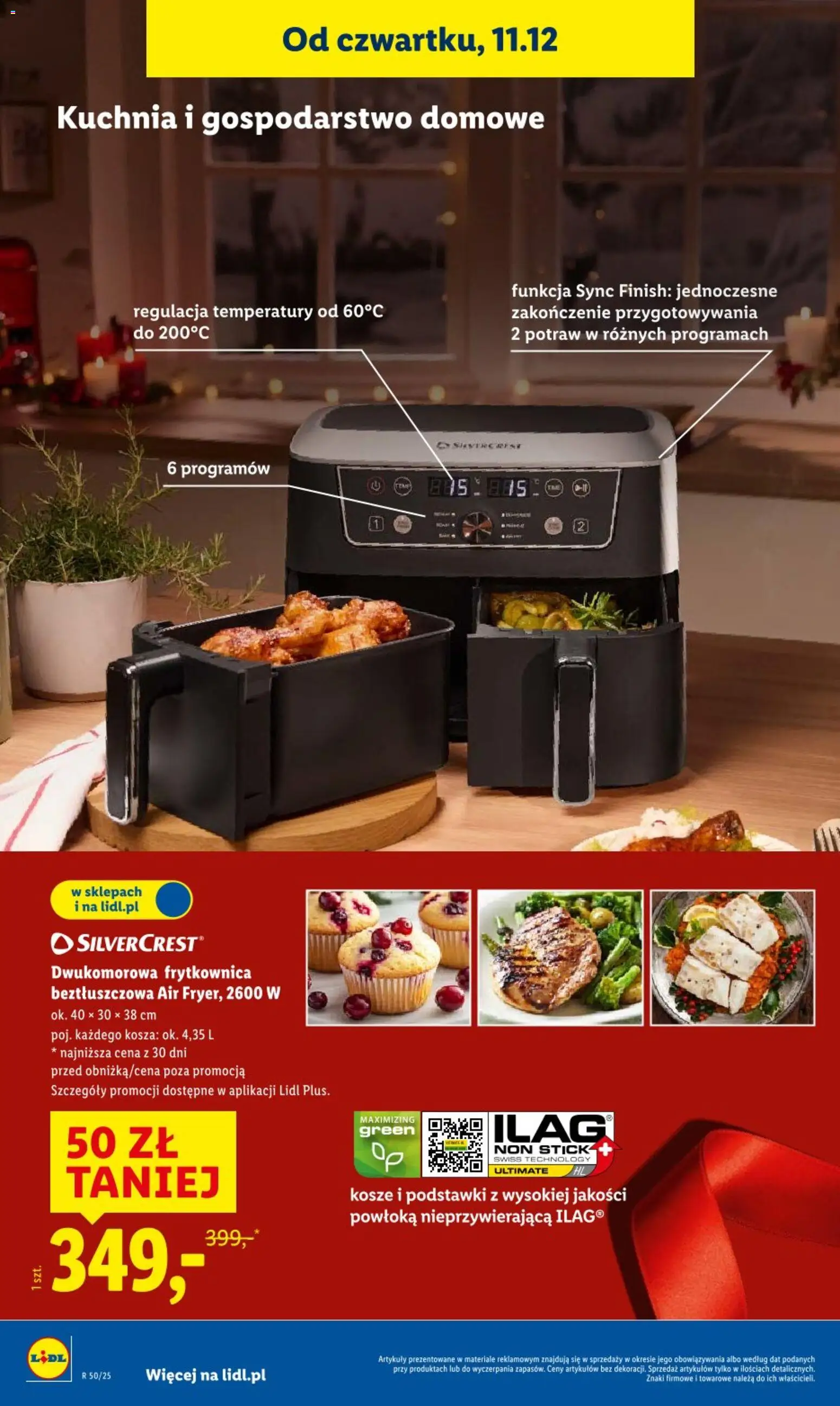 Lidl Gazetka od 11.12.2025 | Strona: 26 | Produkty: Frytkownica, Frytkownica beztłuszczowa, Finish