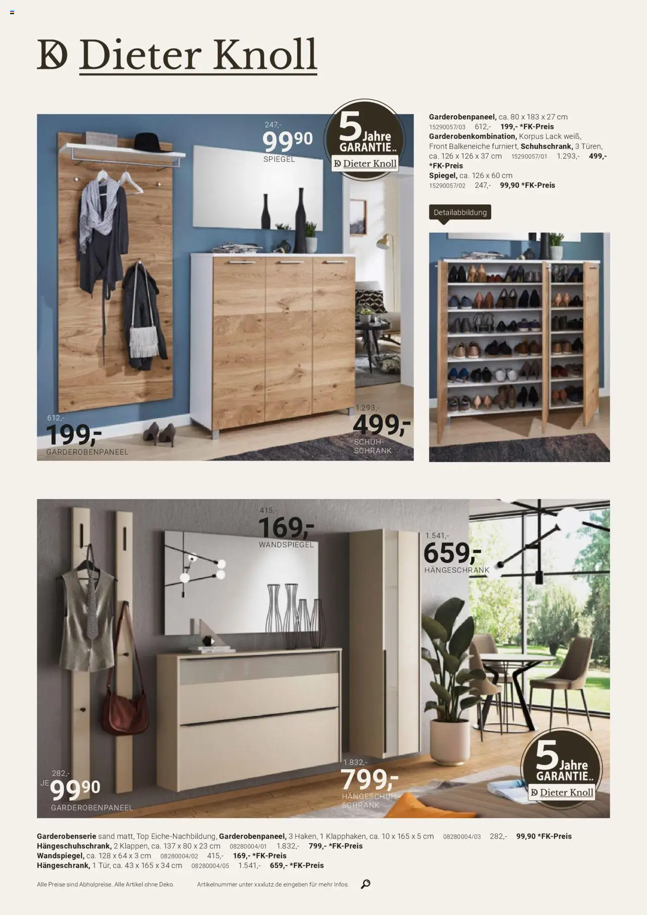 XXXL Lutz Dieter Knoll Spezial - gültig ab dem 04.08.2025 | Seite: 32 | Produkte: Top, Schrank, Wandspiegel, Spiegel