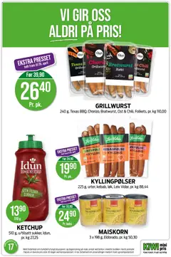 Forhåndsvisning av KYLLINGPØLSER, 225 g, urter, kebab, løk gyldig fra 20.04.2026 | Side: 7