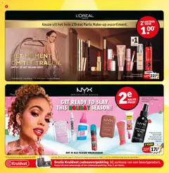 Buttermelt Bronzer en Lip IV Hydraterende Lipgloss, Buttermelt Bronzer en Lip IV Hydraterende Lipgloss - Voorbeeld van een folder van Kruidvat, geldig van 02.12.2025 | Pagina: 4 | Producten: Kan, Bronzer, Mascara, Lipgloss