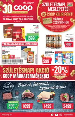 COOP - Újság Észak Kelet Pro-Coop Zrt - amely érvényes a következő dátumtól: 09.10.2025