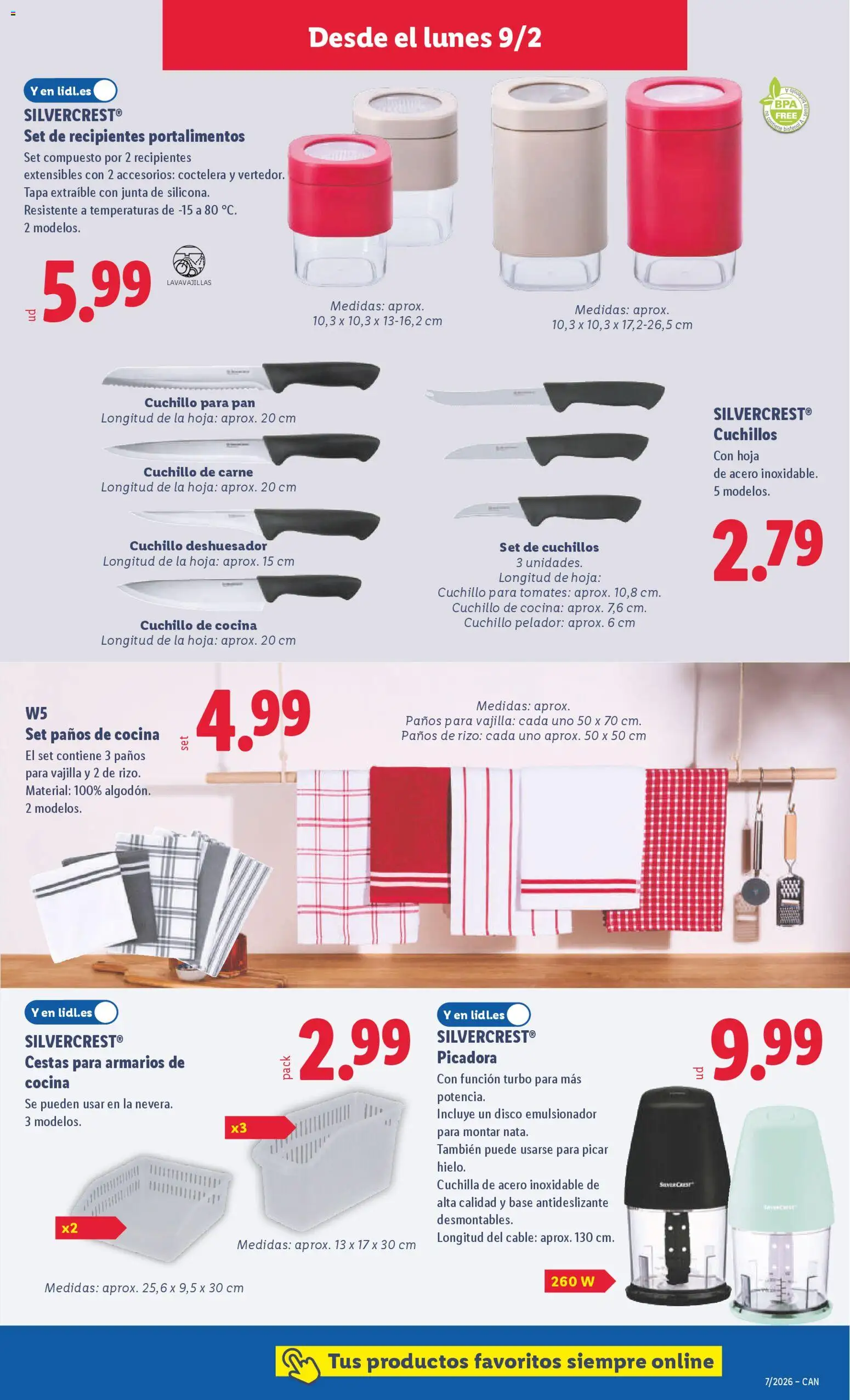 Lidl - Canarias │ válido desde el 09.02.2026 | Página: 9 | Productos: Pan, Disco, Βρεφικό κρεβάτι, Cocina