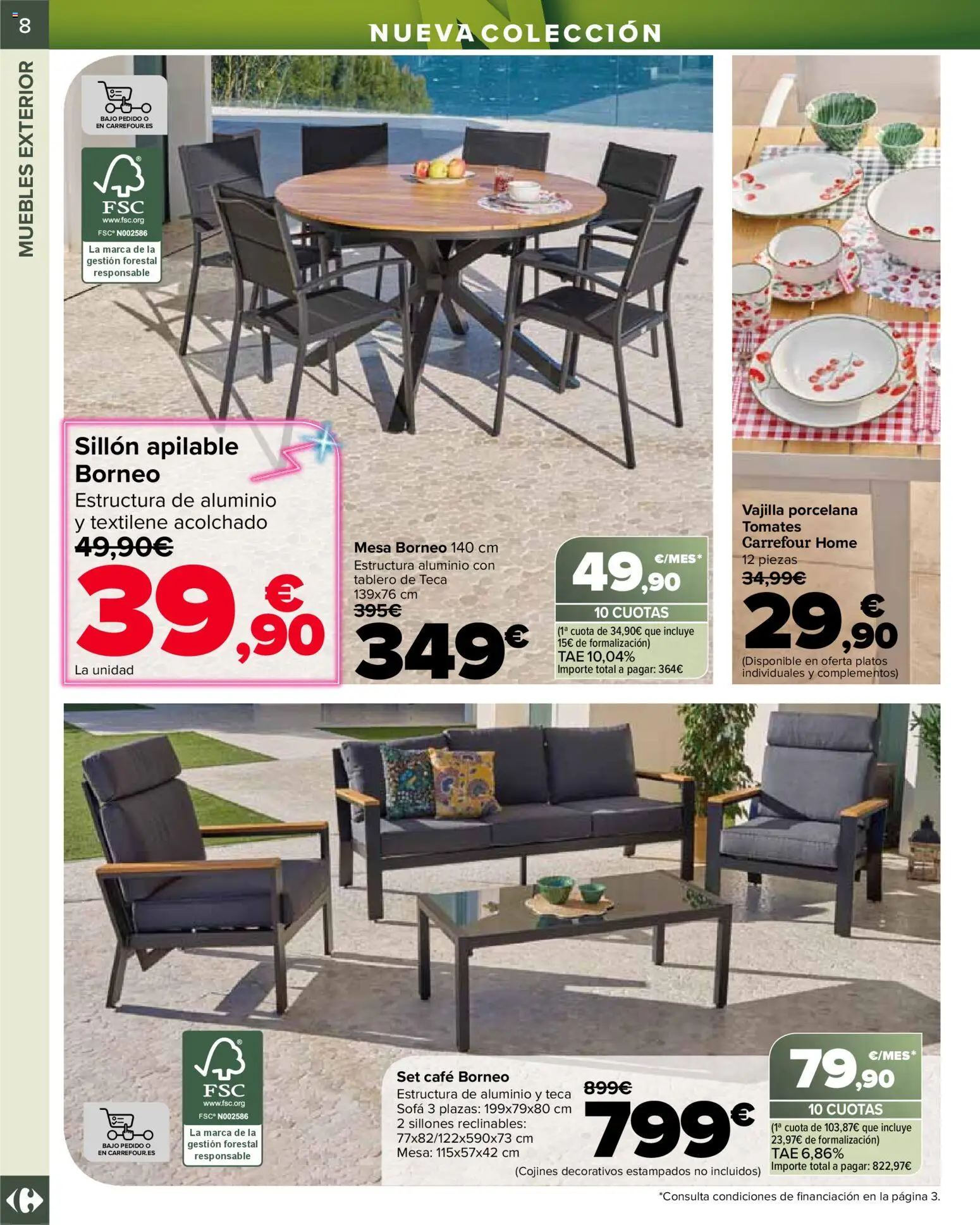 Carrefour Jardin │ válido desde el 13.03.2026 | Página: 8 | Productos: Tomates, Βρεφικό κρεβάτι, Sofá, Mesa