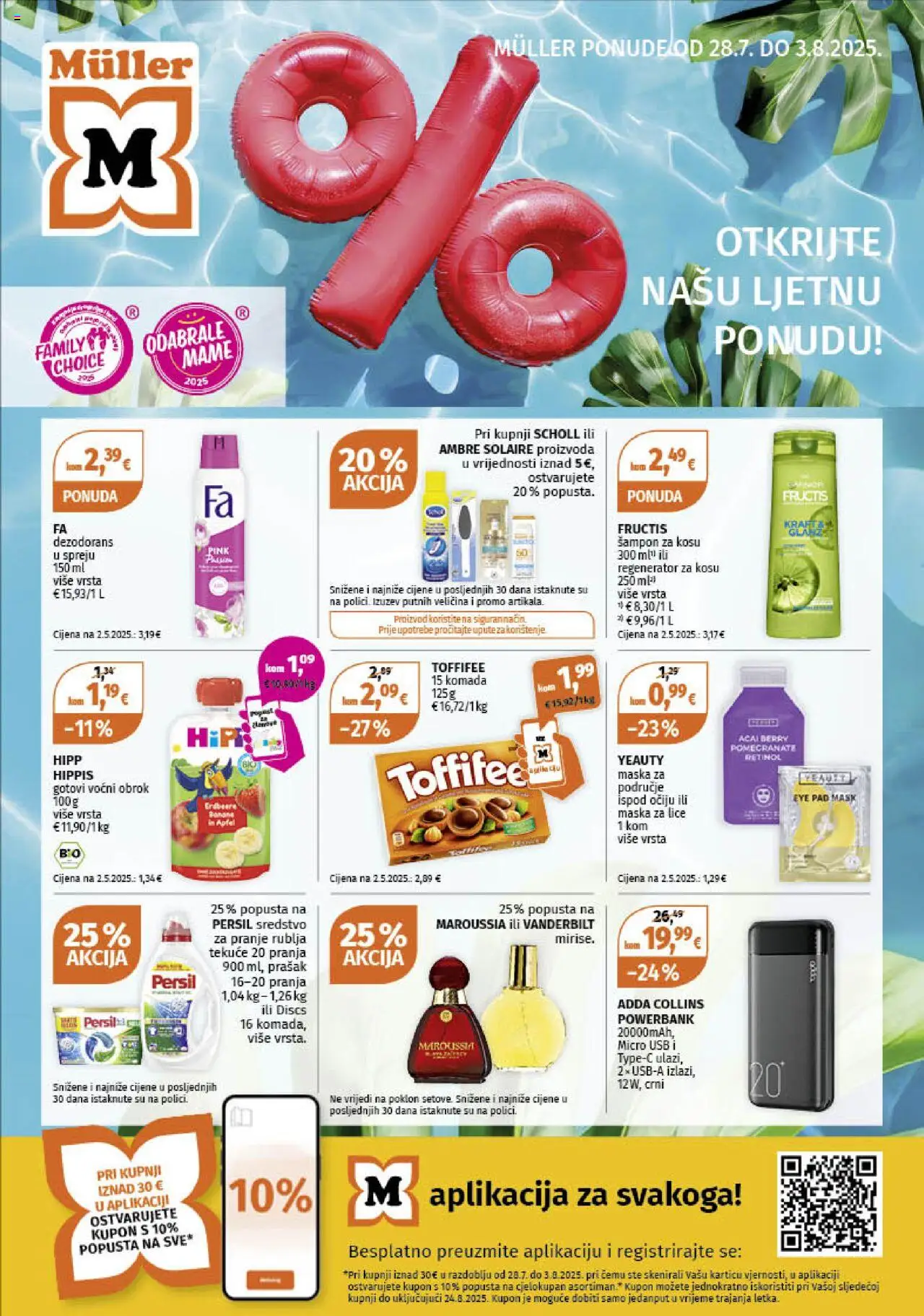 Müller katalog | vrijedi od 28.07.2025 | Stranica: 1 | Proizvodi: Šampon, Maska za lice, Dezodorans, Persil