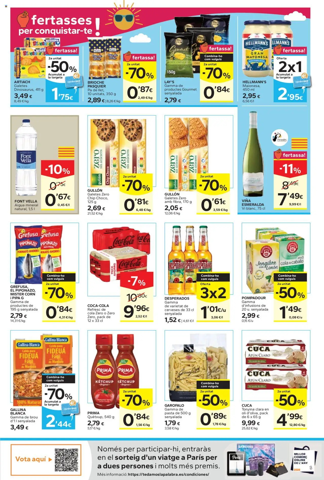 Caprabo folleto │ válido desde el 31.07.2025 | Página: 3 | Productos: Pasta, Οθόνη προβολής, Παρμεζάνα, Atún claro