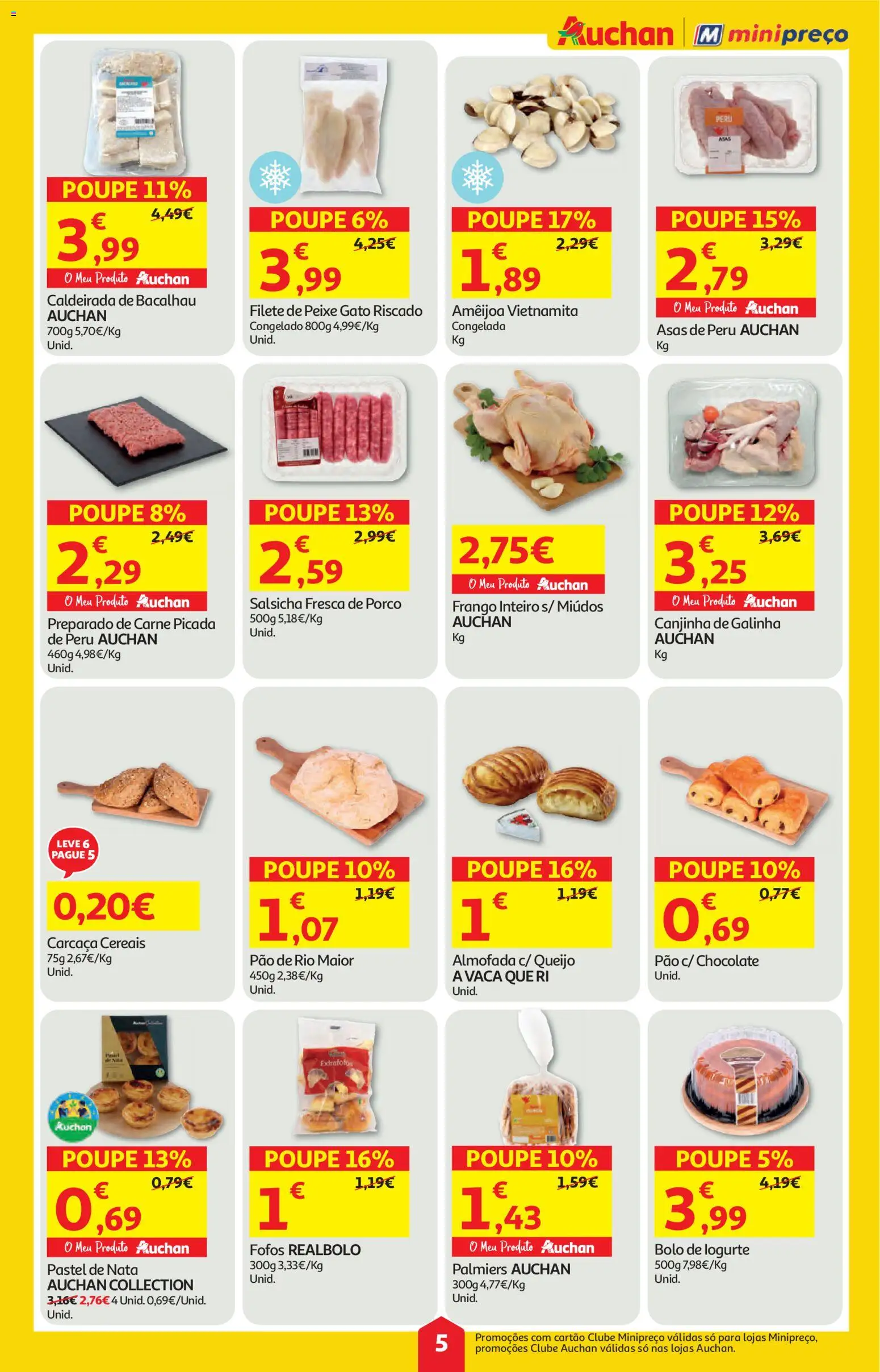 Auchan folheto │ válido de 01.01.2026 | Página: 5 | Produtos: Peru, Carne picada, Queijo, Chocolate