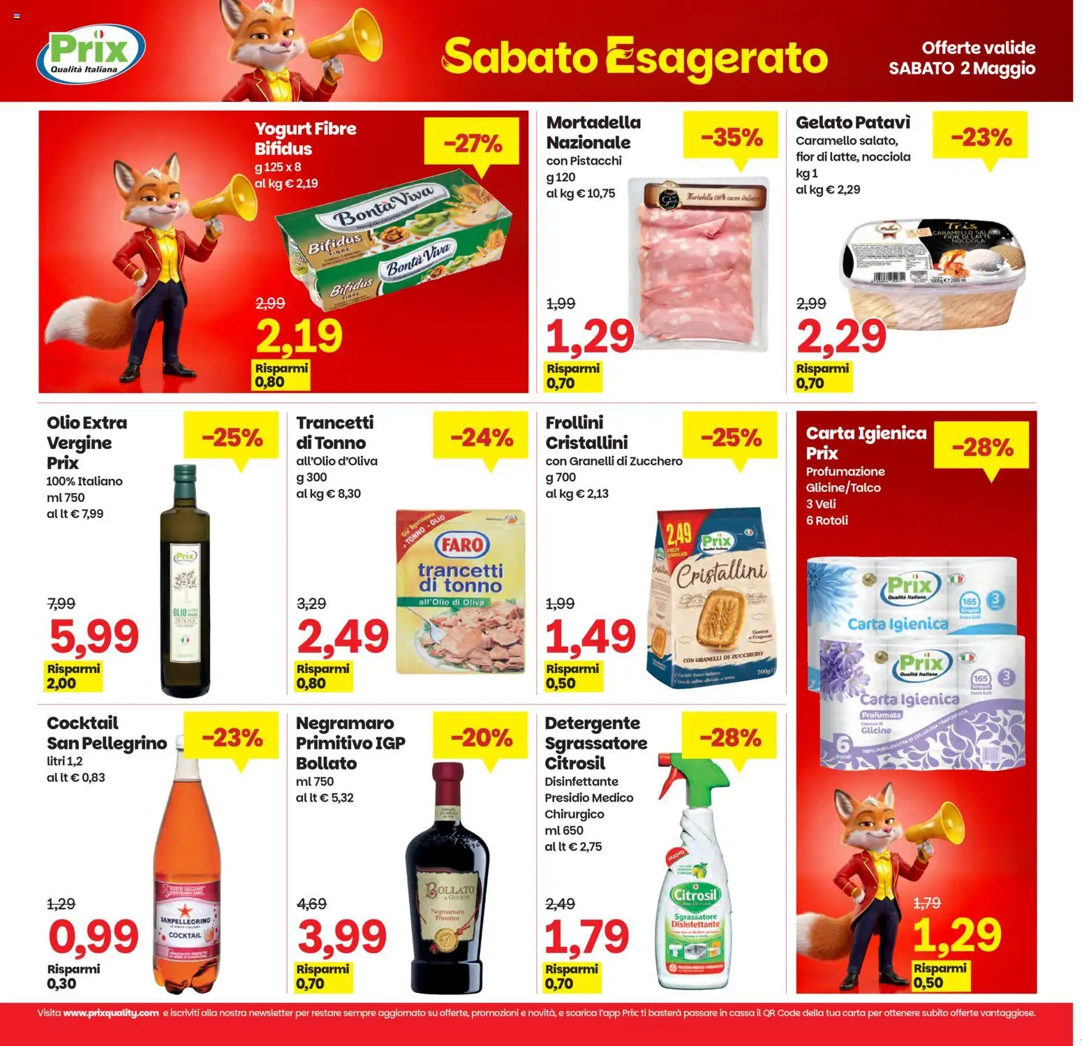 Volantino Prix del 21.04.2026 | Pagina: 25 | Prodotti: Olio, Tonno, Mortadella, Pistacchi