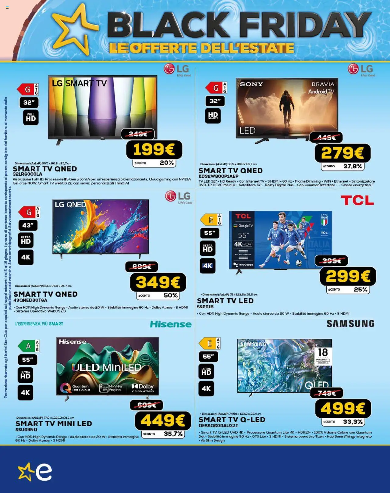 Volantino Euronics del 05.06.2025 | Pagina: 2 | Prodotti: smart TV, TV, Satellitare, Samsung