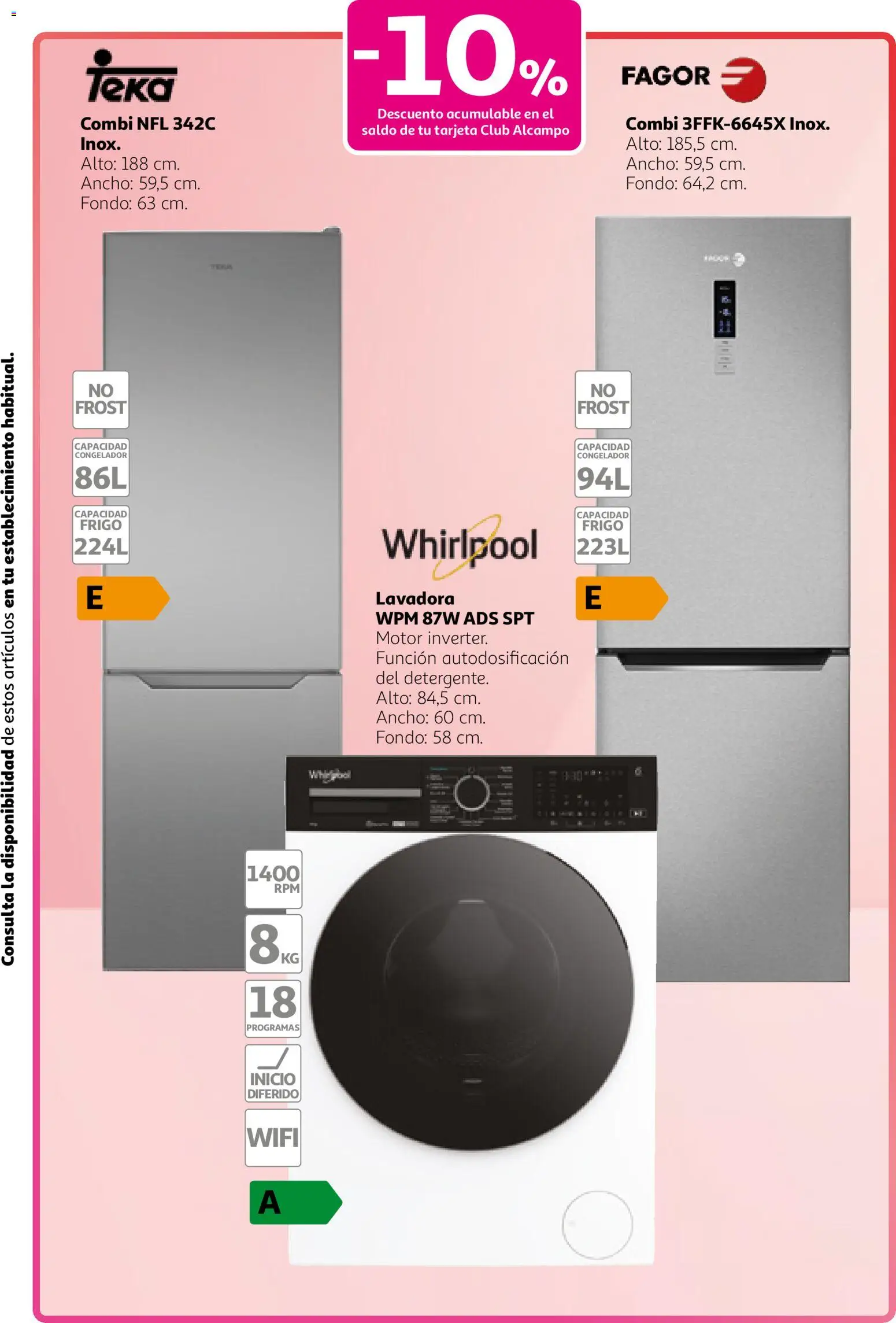 Alcampo - Club Nacional  │ válido desde el 11.12.2025 | Página: 17 | Productos: Congelador, Lavadora, Combi