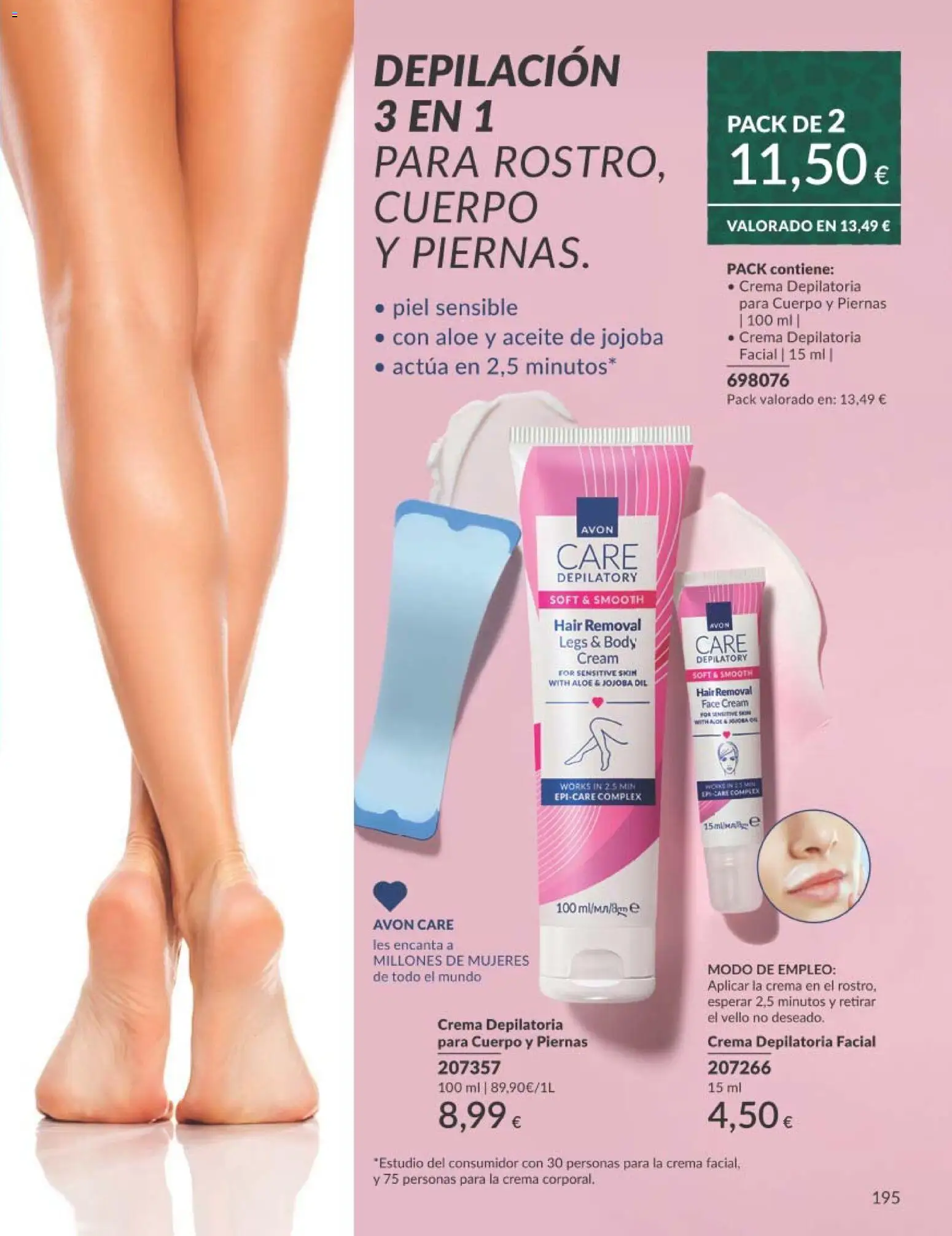 Catálogo AVON campaña 11 Black Friday │ válido desde el 01.11.2025 | Página: 195 | Productos: Crema depilatoria, Crema, Aceite de jojoba, Body