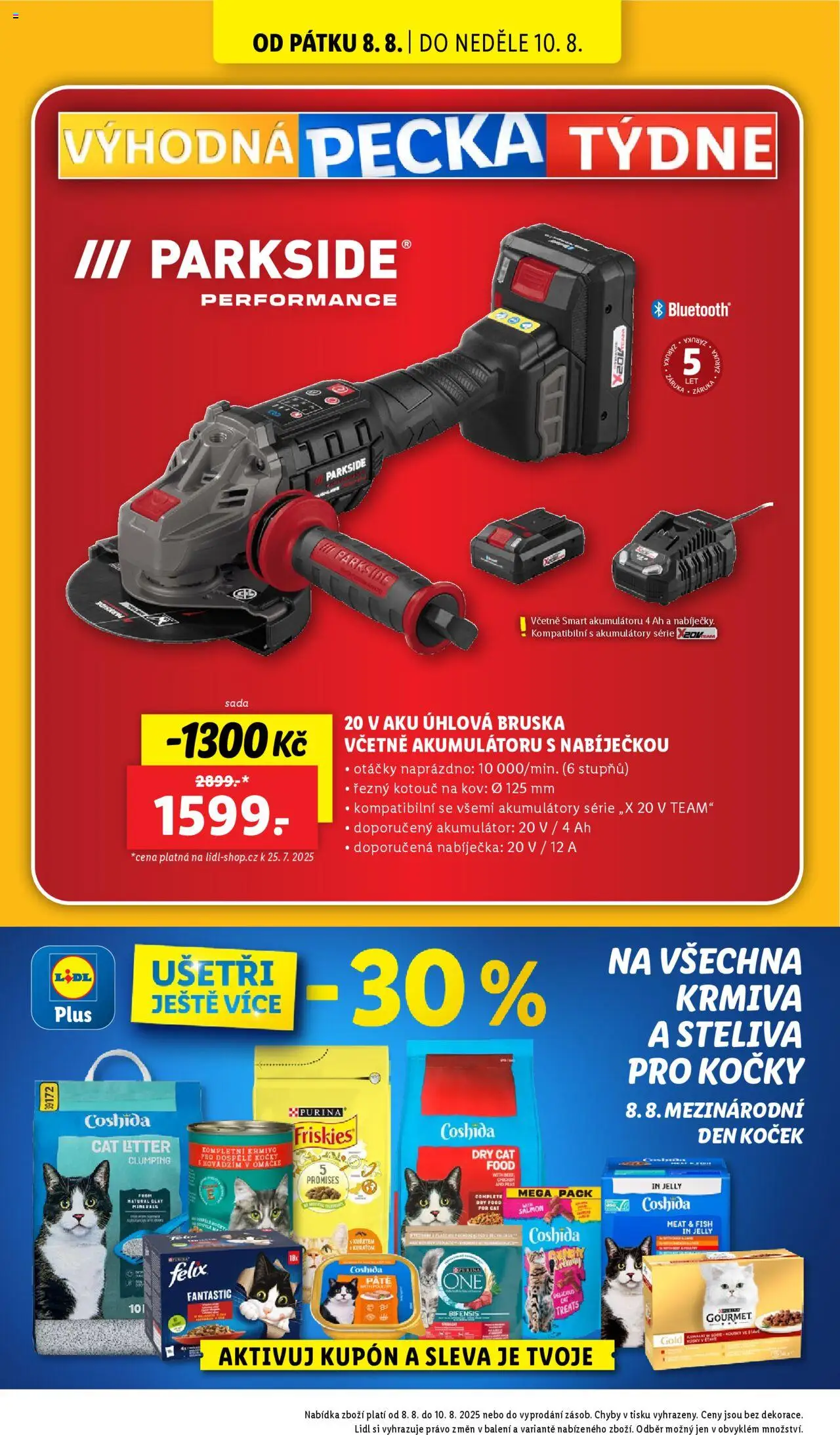 Lidl leták od 07.08.2025 | Strana: 44 | Produkty: Gourmet, Parkside, Purina, Bruska