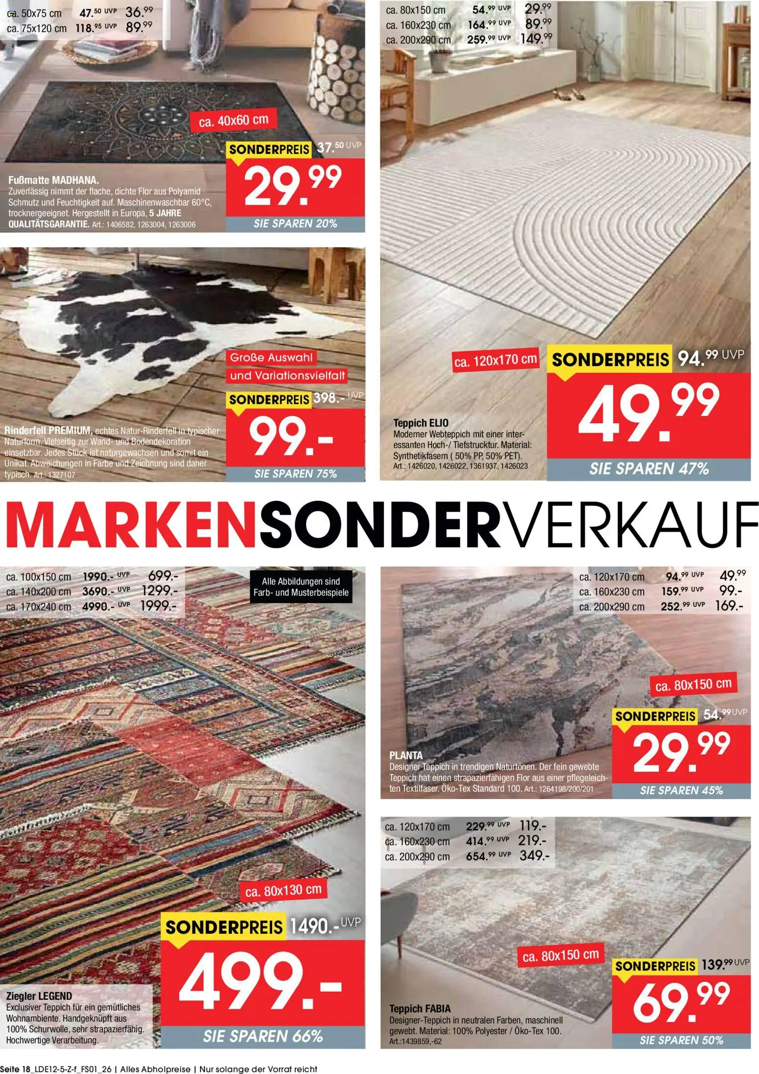 Zurbrüggen Marken-Sonderverkauf – gültig ab 06.12.2025 | Seite: 18 | Produkte: Teppich, Fußmatte