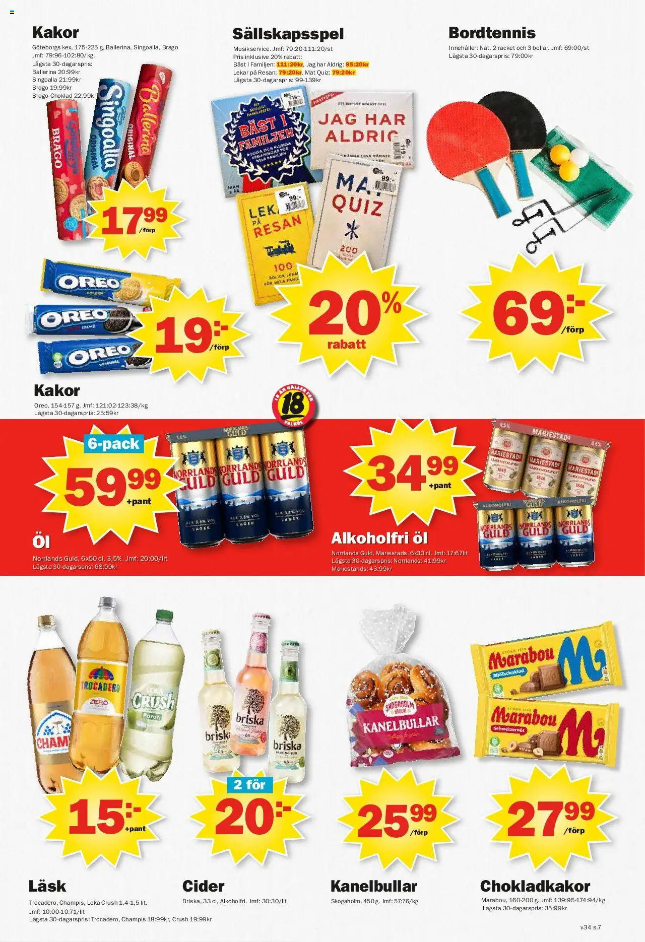 Pekås reklamblad aktuell från 18.08.2025 | Sida: 7 | Produkter: Loka, Galler, Cider, Spel