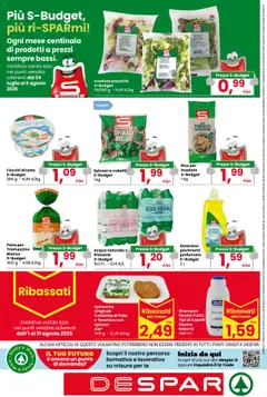 Volantino Despar del 24.07.2025 | Pagina: 16 | Prodotti: Pane, Pollo, Tacchino, Acqua minerale