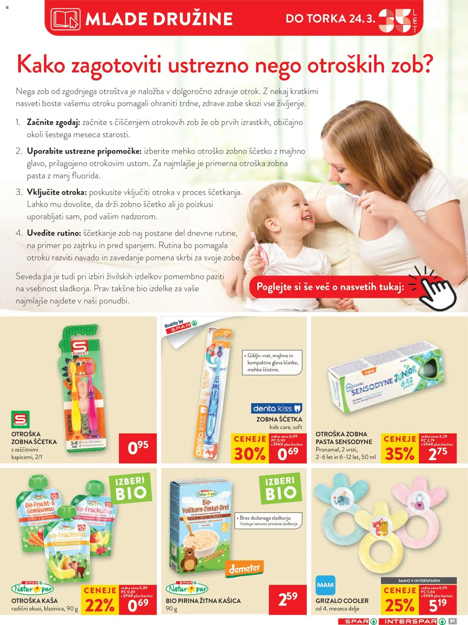 Novi Spar katalog ponudbe – veljaven od 18.03.2026 | Stran: 30 | Izdelki: Zobna pasta, Zobna scetka