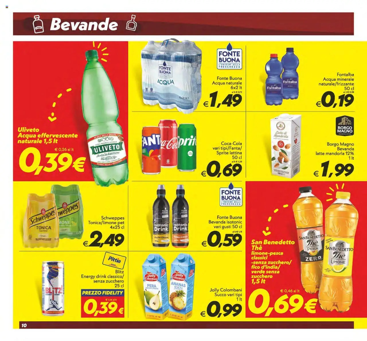 Volantino SuperConveniente del 12.09.2025 | Pagina: 10 | Prodotti: Zucchero, Pesca, Acqua naturale, Acqua minerale
